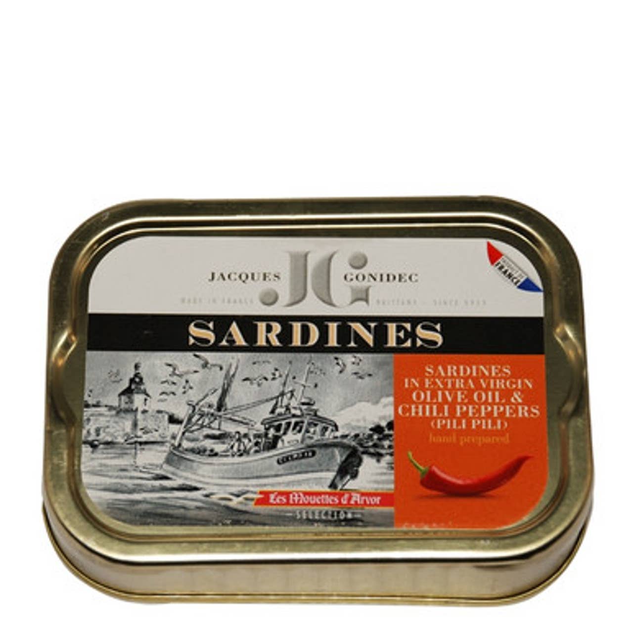 Godinec Sardines in Organic EVOO with Chili Peppers 4oz