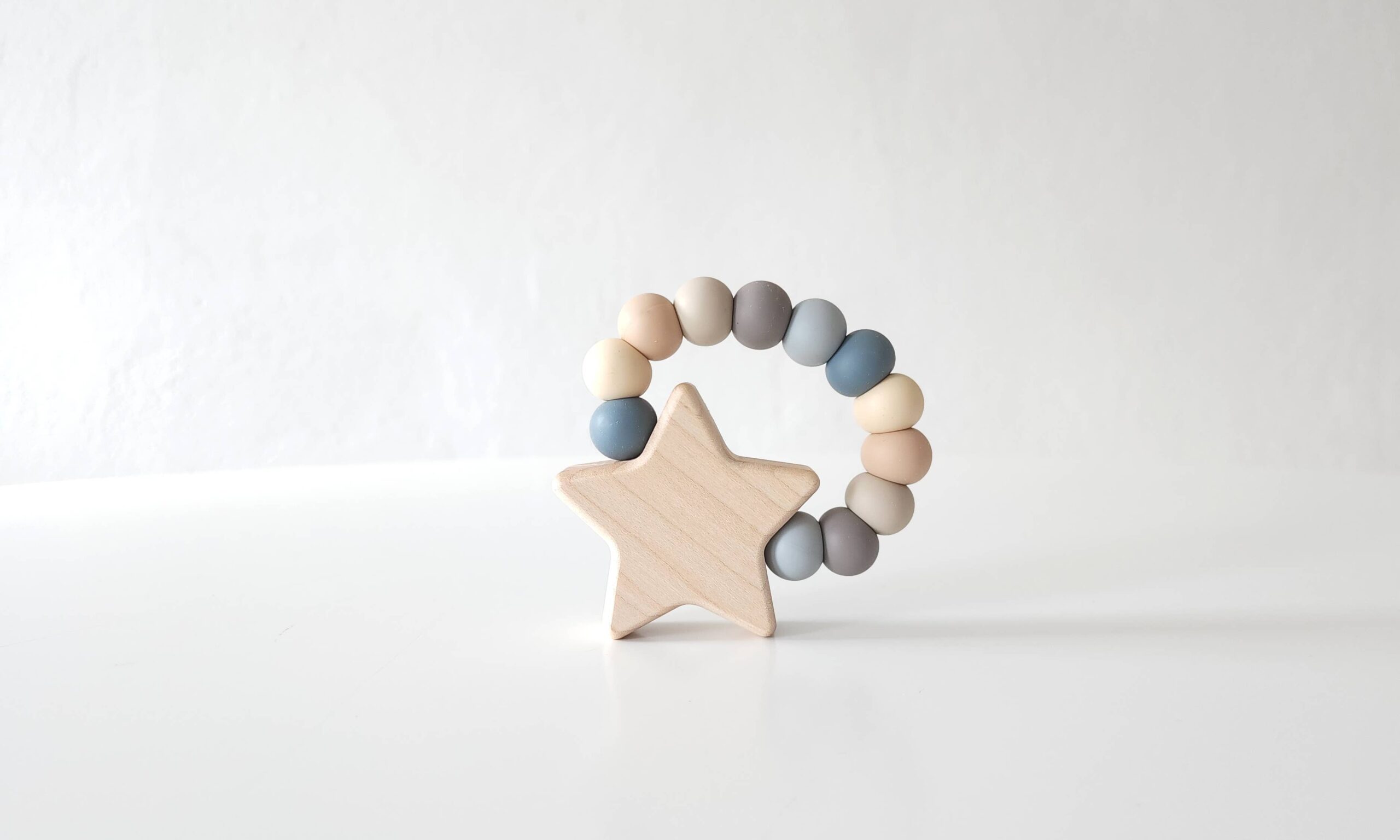 Bannor Toys - Star Charm Wood and Silicone Teething Toy for Baby - Image 3