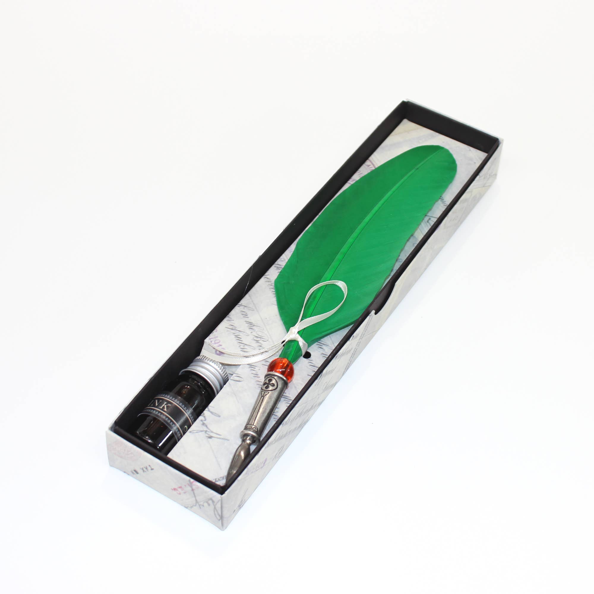 San Lorenzo Design - Classic Feather Pen, with Decorative Metal. Calligraphy - Image 2