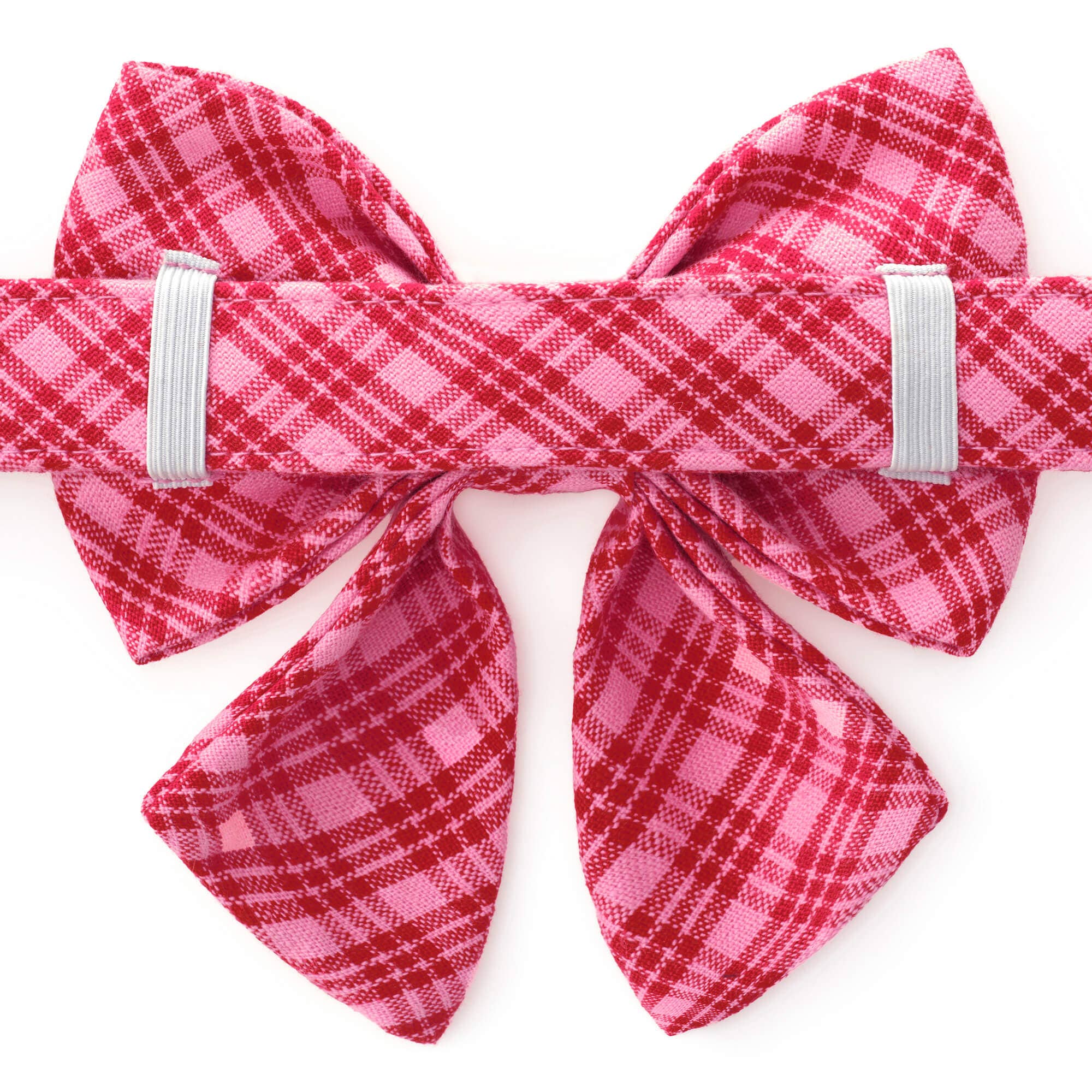 HTH x TFD Katherine Plaid Valentine's Day Lady Dog Bow: Small - Image 2
