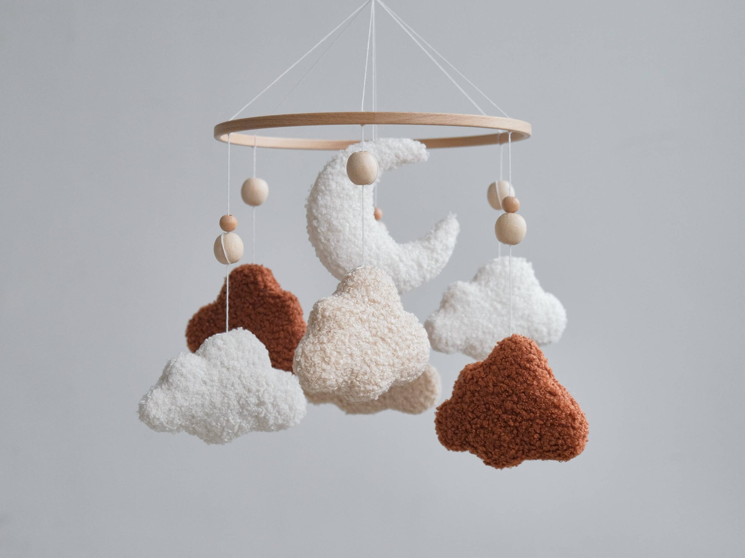 ChilDreams - Cloud Baby Mobile, Neutral Baby Crib Mobile, Cloud Nursery - Image 5