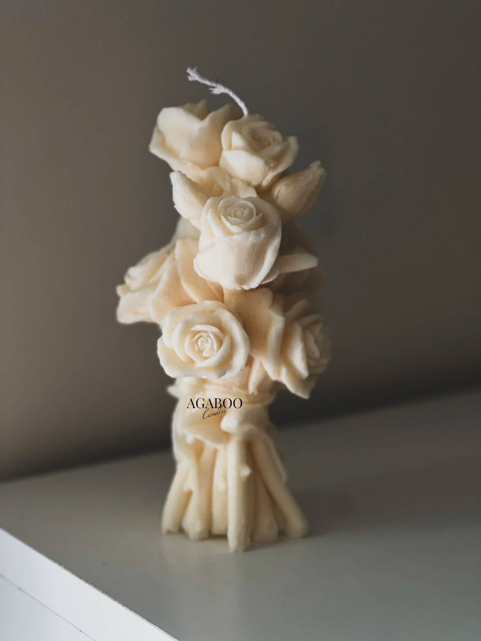 Romantic Rose Bouquet Candle 7.5x3.5in - Flowers: Peach, Bamboo & Coconut - Image 6