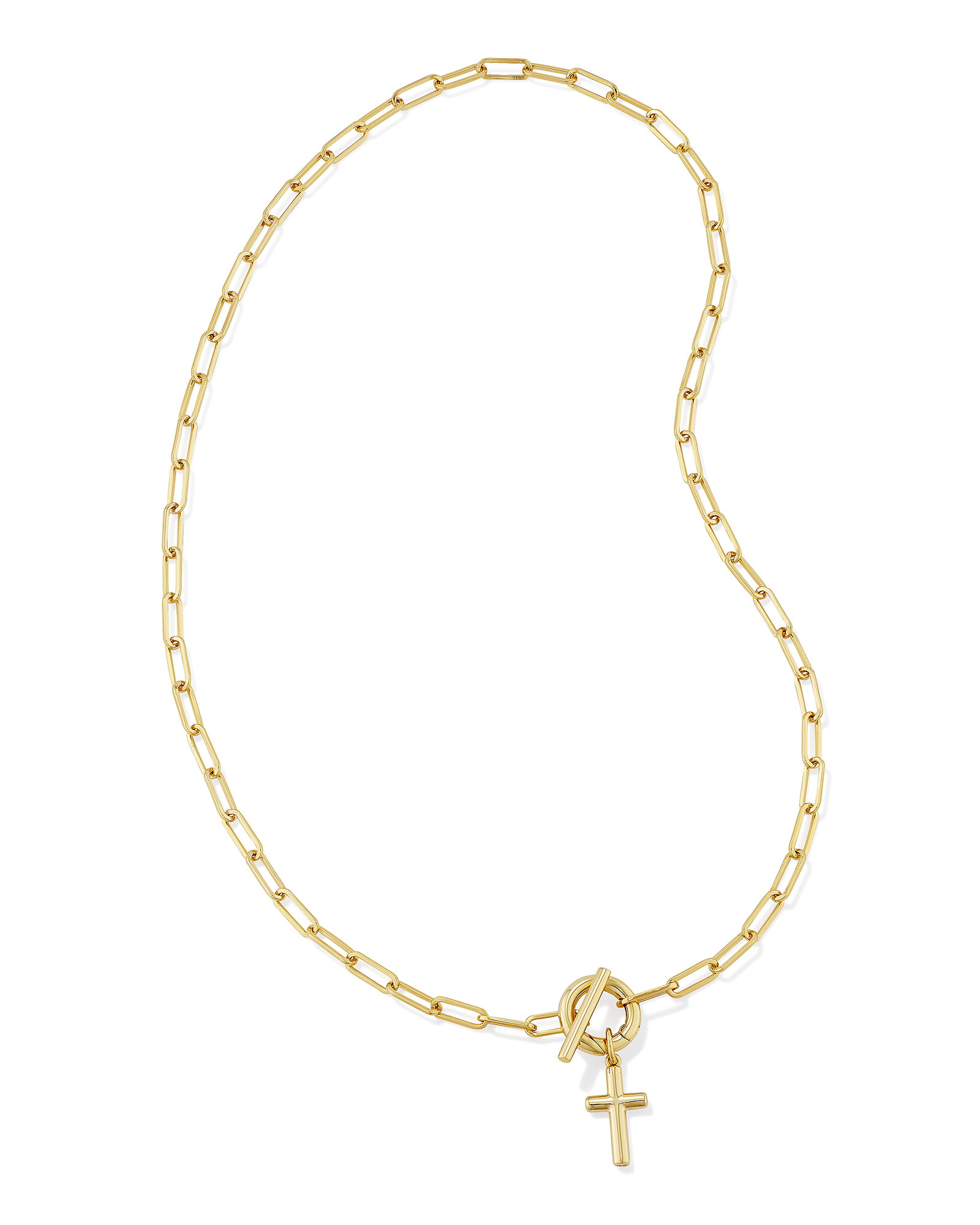 CROSS LINK AND CHAIN NECKLACE GOLD