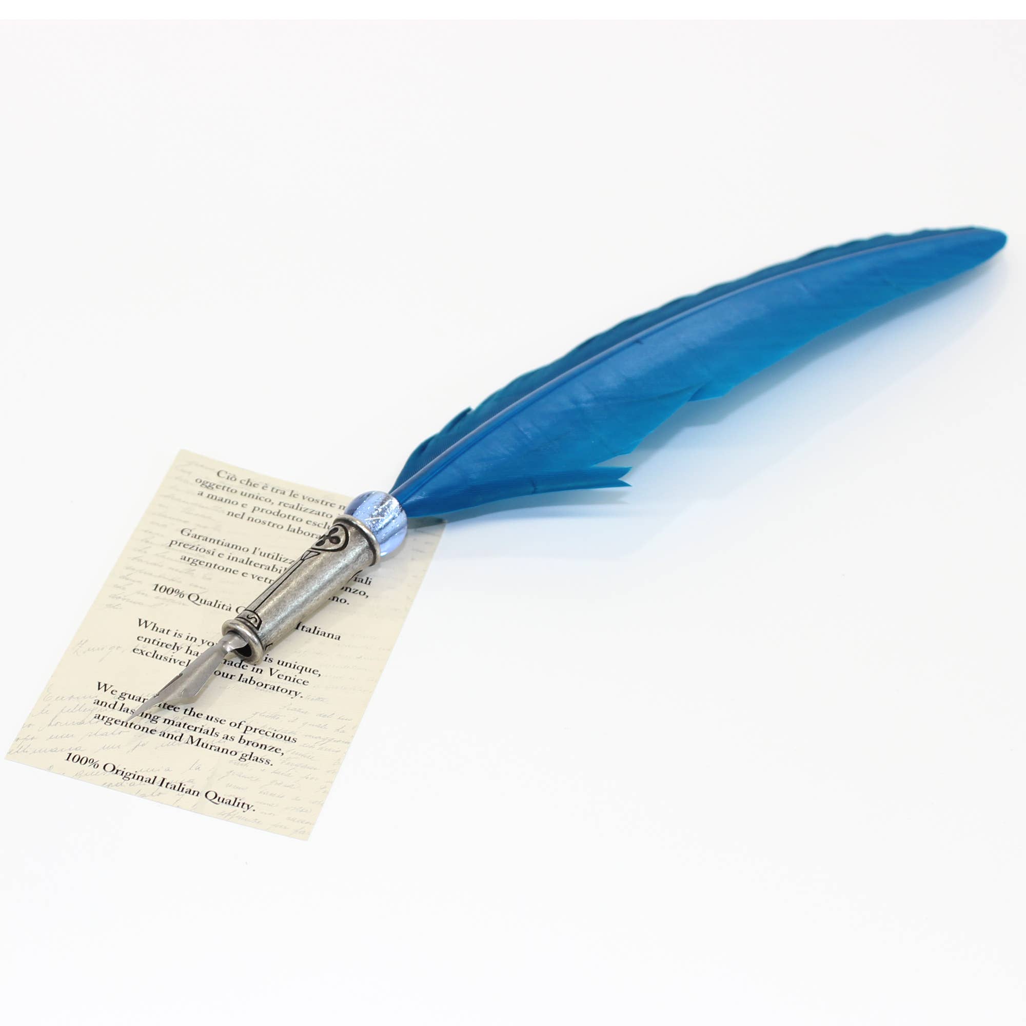 San Lorenzo Design - Classic Feather Pen, with Decorative Metal. Calligraphy - Image 5