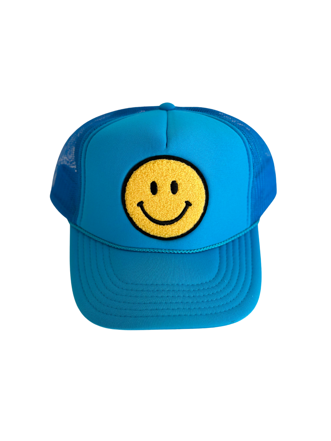 Local Beach Smiley Patch Trucker Hat: Kelly Green - Image 19