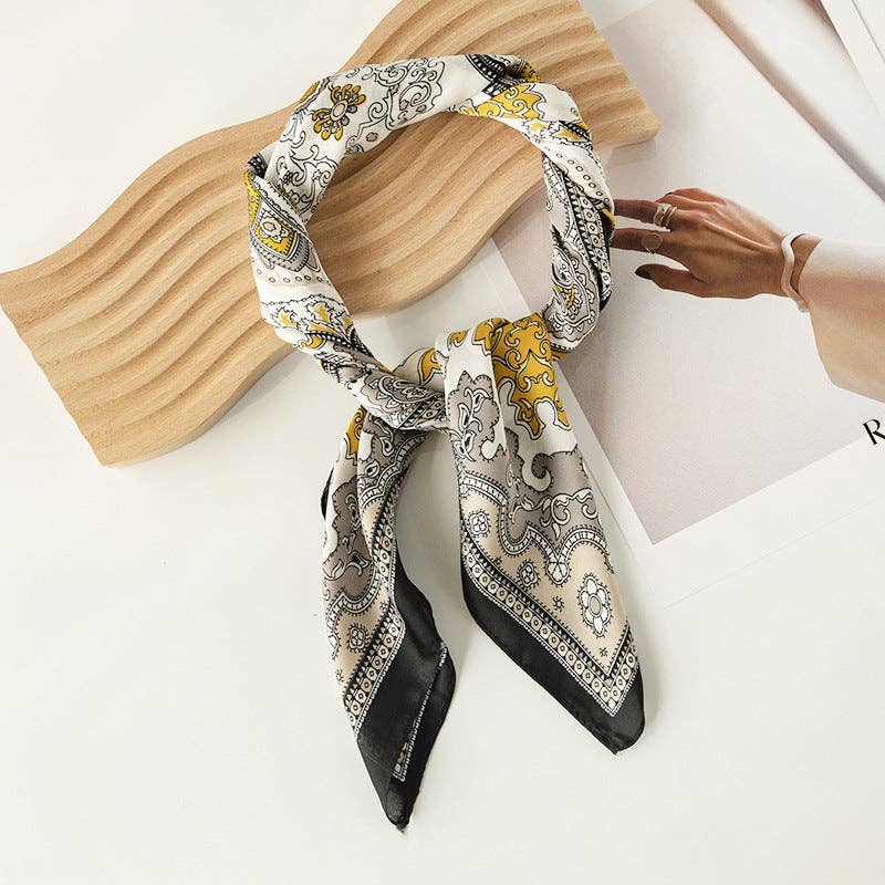 Funkyrel® Atzbranding Limited - Scarvii - Vintage Pattern Square Scarf - Image 9