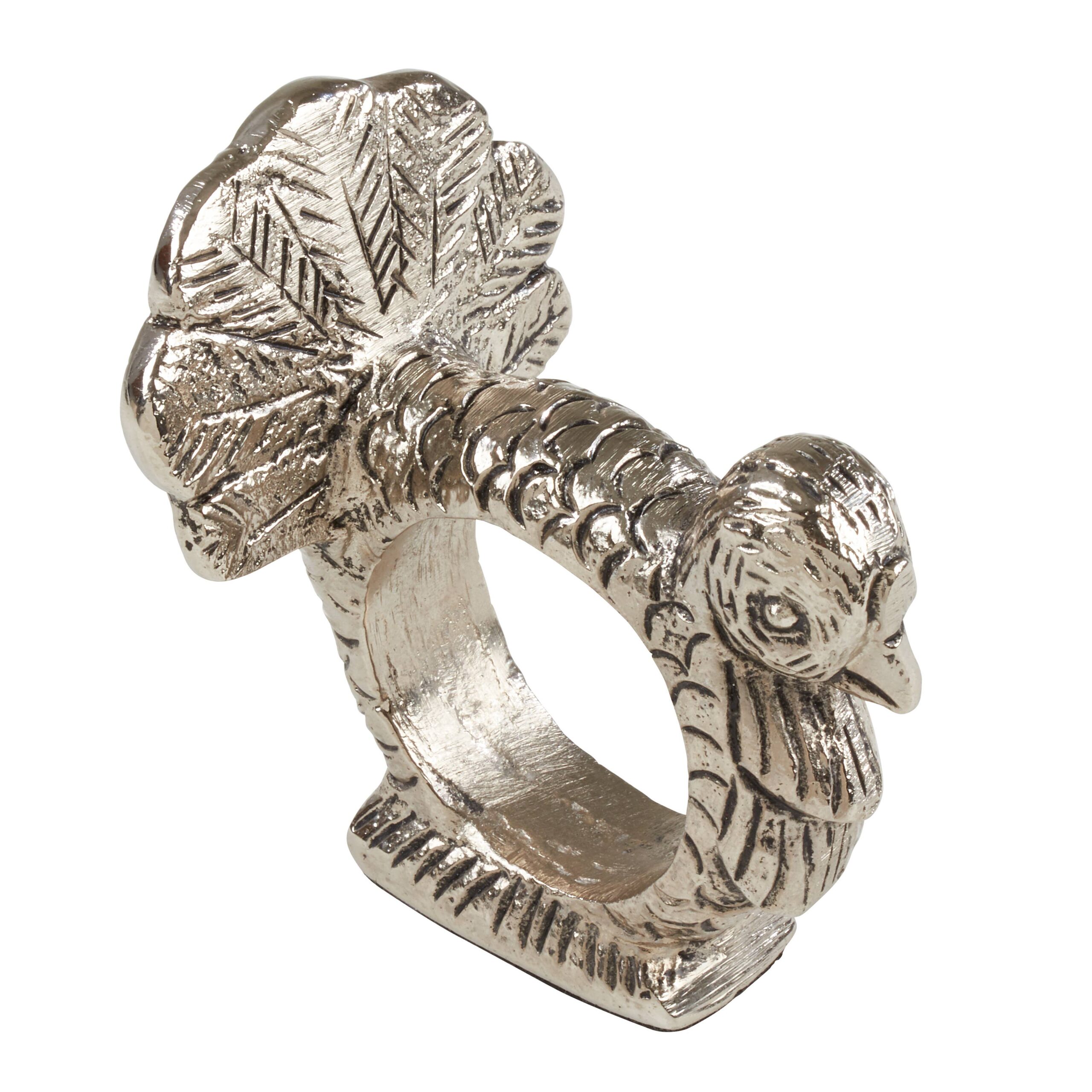 Turkey Napkin Ring: Silver