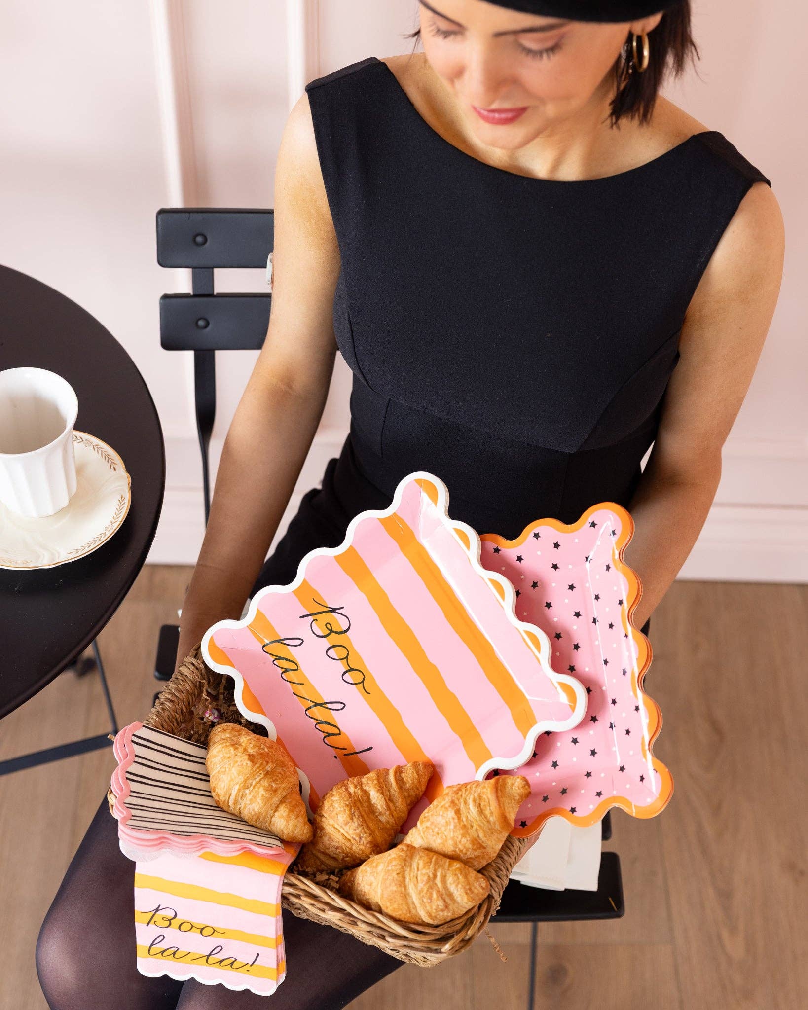 Pink & Orange Boo La La Dinner Napkin - Image 5