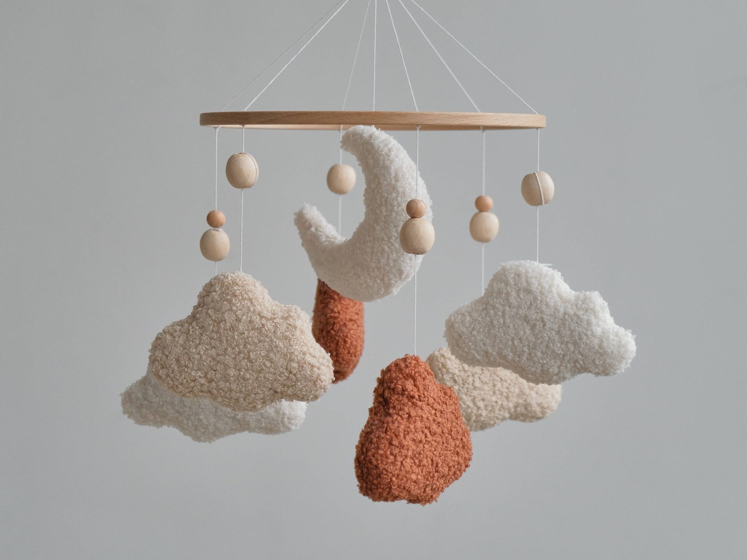 ChilDreams - Cloud Baby Mobile, Neutral Baby Crib Mobile, Cloud Nursery - Image 7
