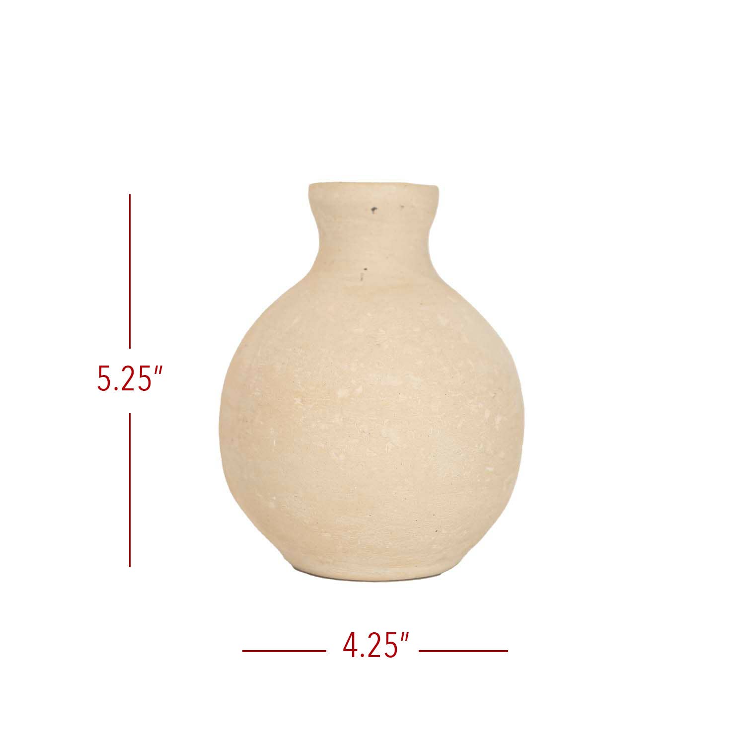 Turner Round With Neck Bud Vase Cream Paper Mache - Image 6