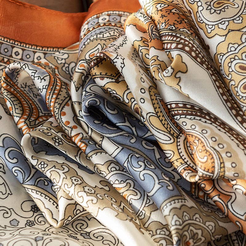 Funkyrel® Atzbranding Limited - Scarvii - Vintage Pattern Square Scarf - Image 2