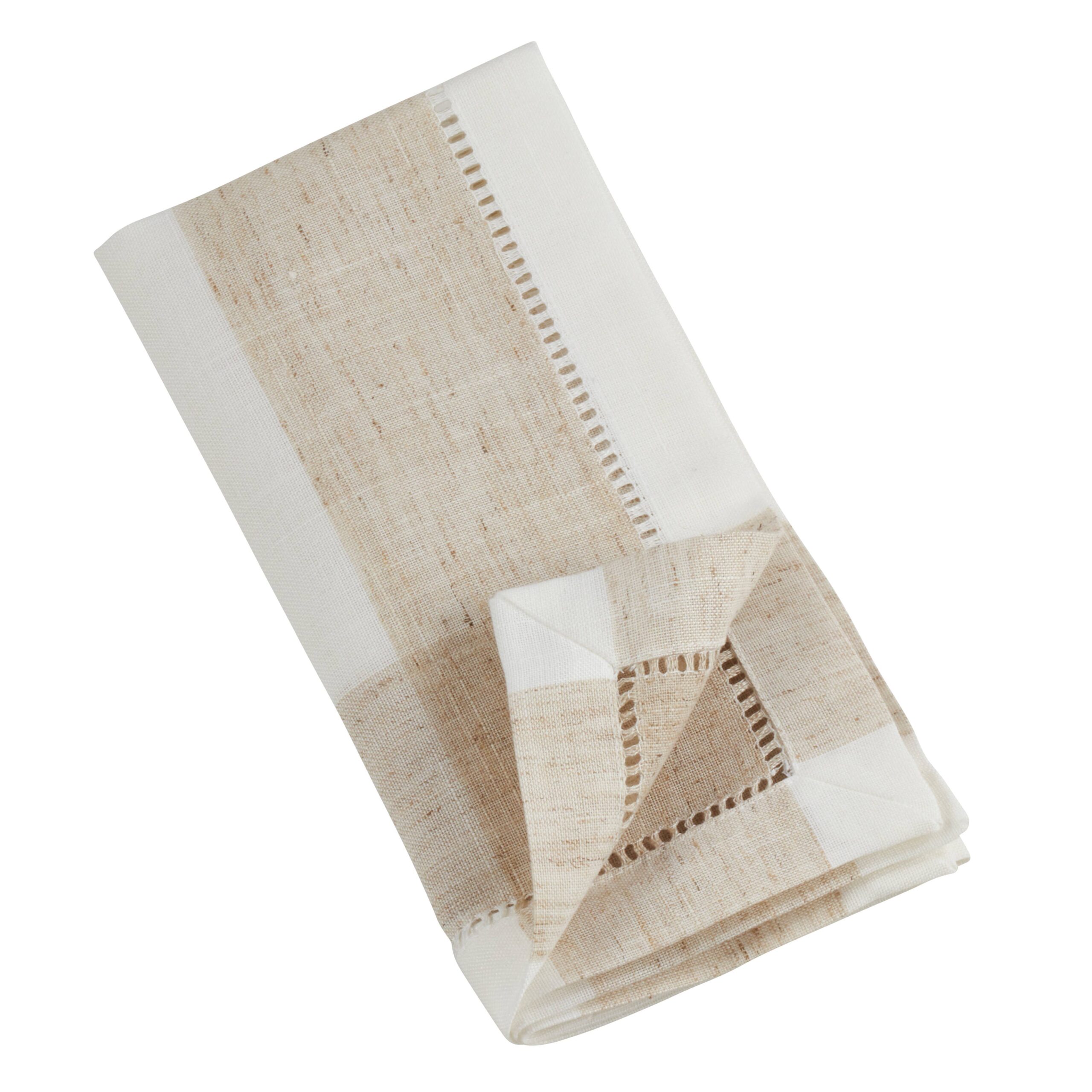 Hemstitch Napkin: Ivory, 20" - Image 3