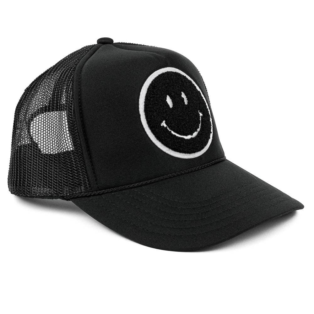 Local Beach Smiley Patch Trucker Hat: Kelly Green - Image 14