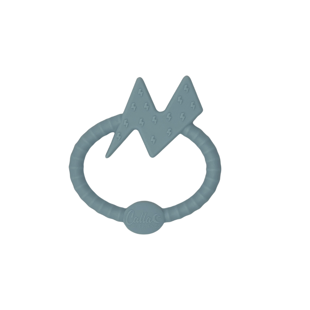 BOLT Silicone Sensory Teether: Powder Blue