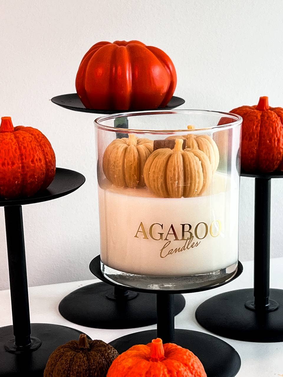 Agaboo Candle - Halloween Candle 9 oz-Container Candle with Pumpkin 3.5x3in - Image 3