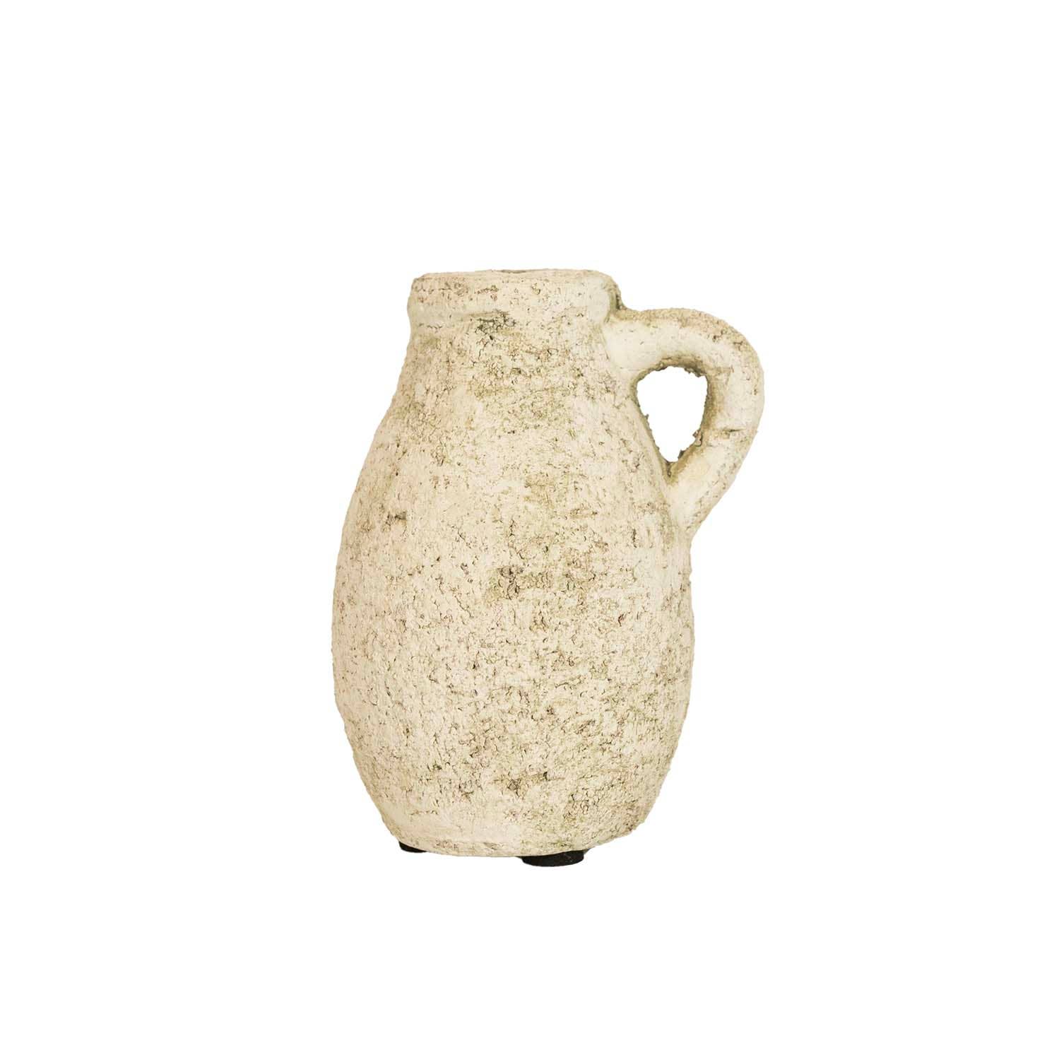 Charlotte Pitcher Bud Vase Antique White Terracotta - Image 3