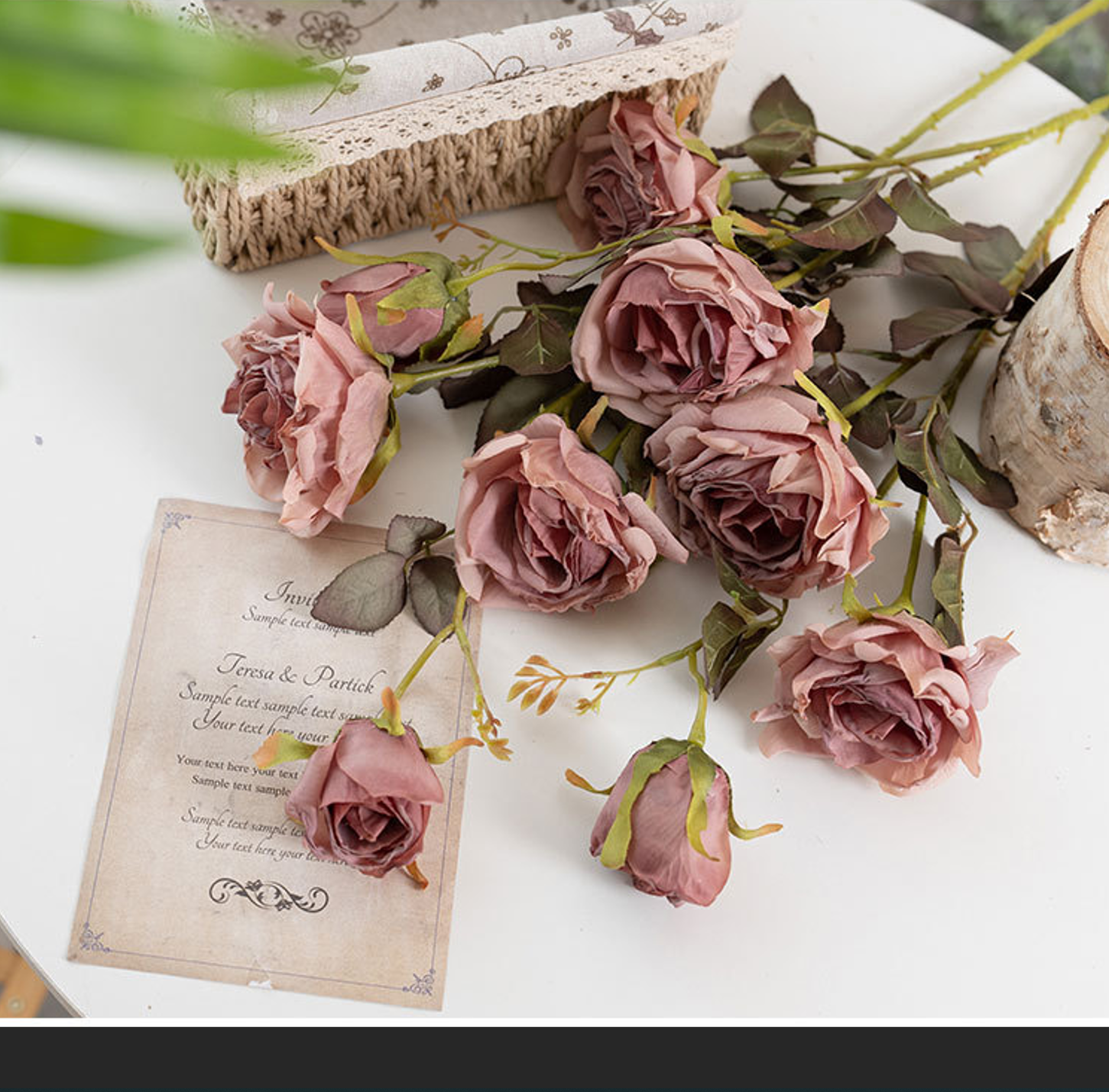 ARTIFICIAL ROSES: Green