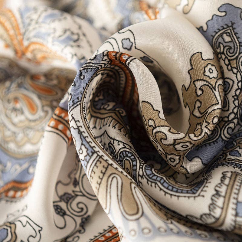 Funkyrel® Atzbranding Limited - Scarvii - Vintage Pattern Square Scarf - Image 4