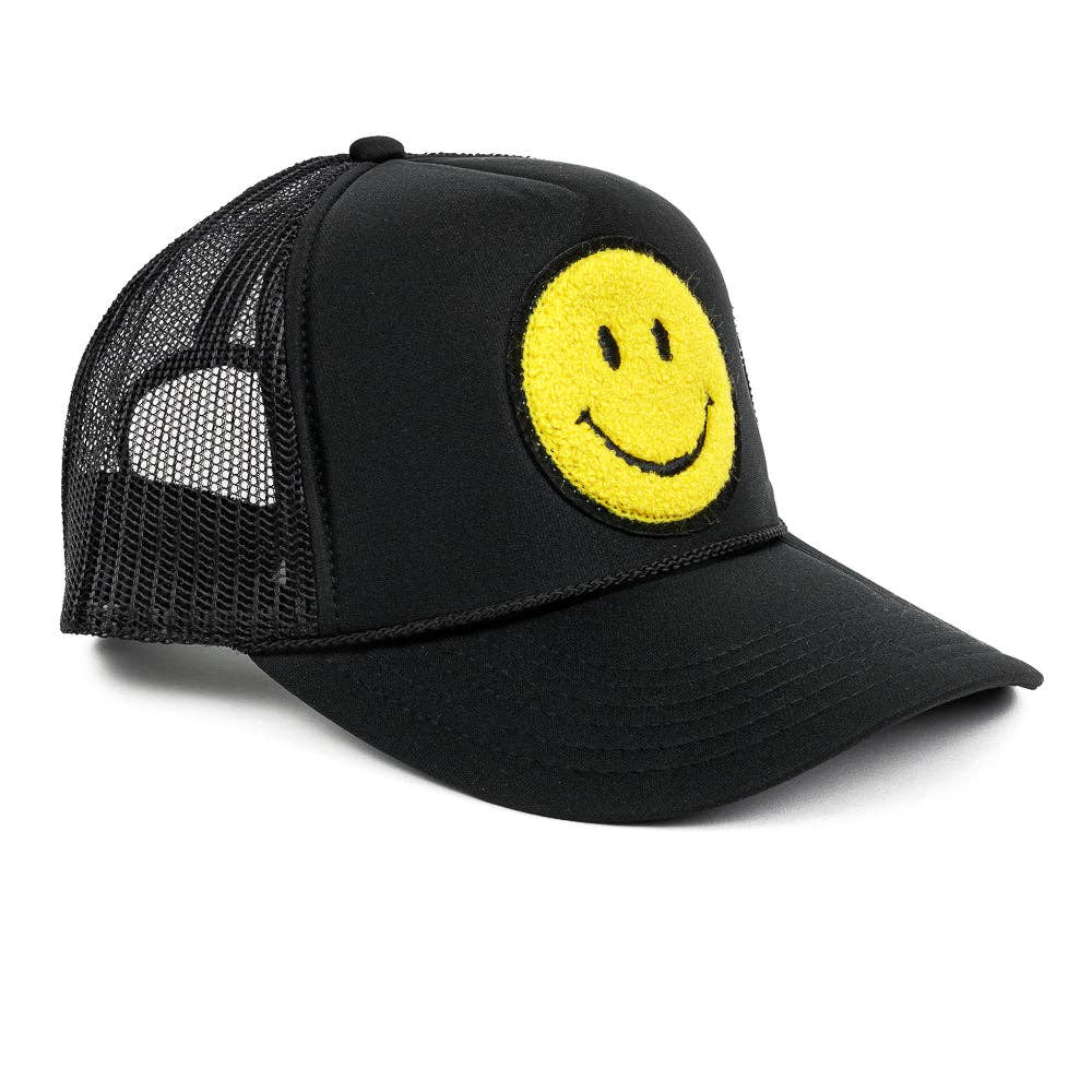 Local Beach Smiley Patch Trucker Hat: Kelly Green - Image 10