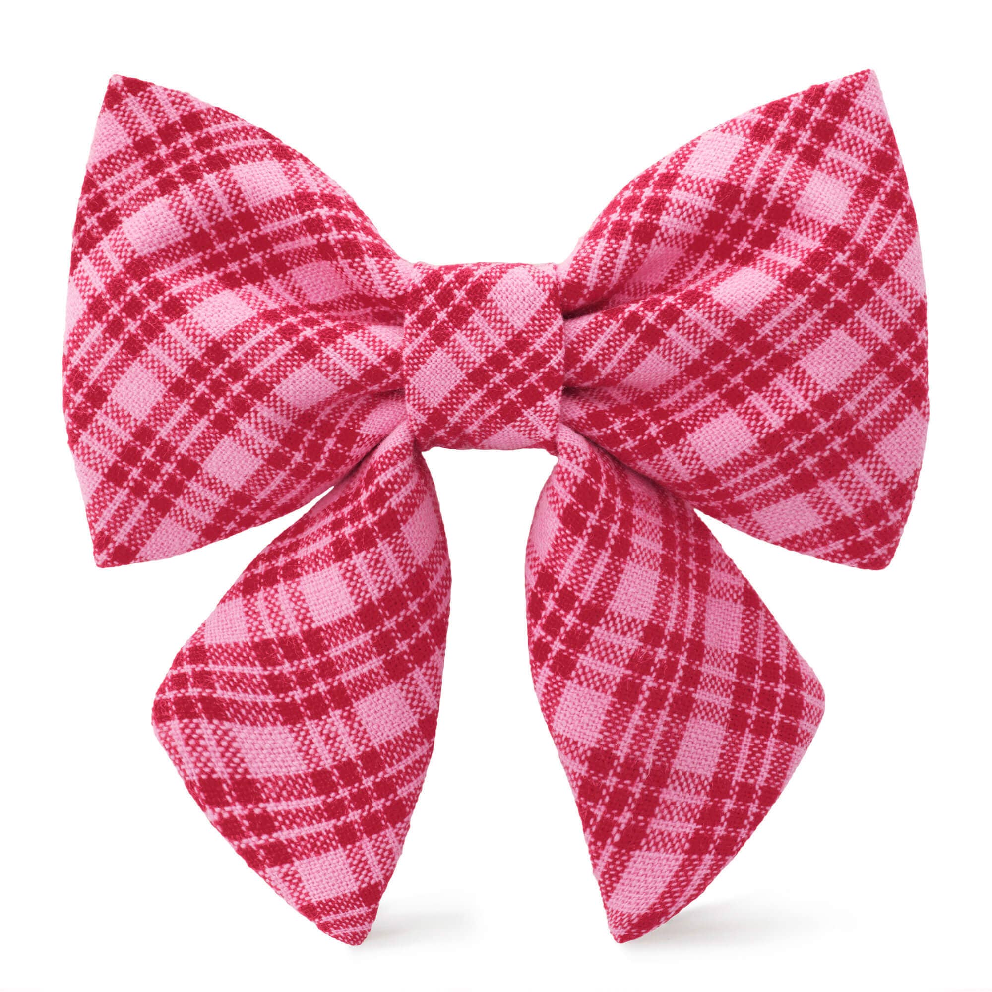 HTH x TFD Katherine Plaid Valentine's Day Lady Dog Bow: Small