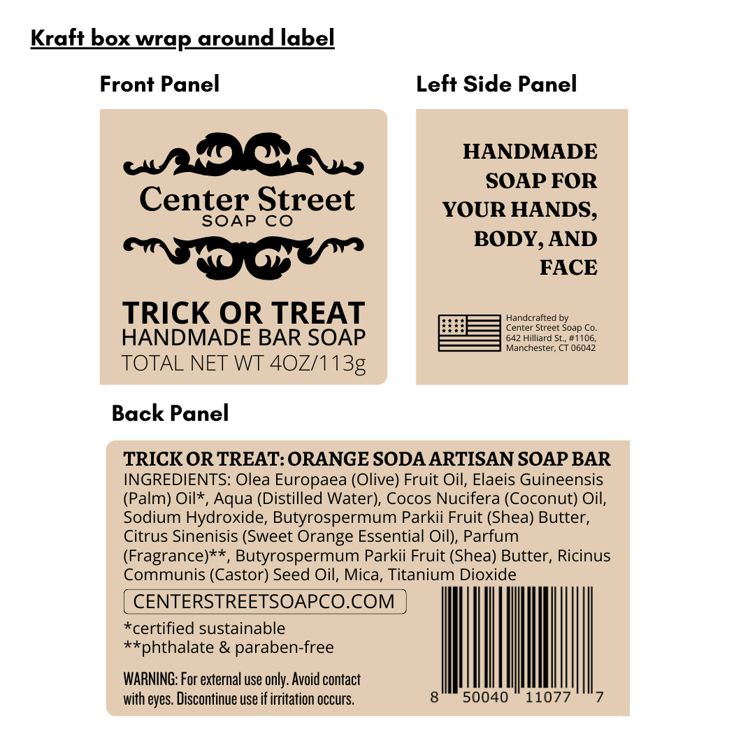 Center Street Soap Co - Trick or Treat Cute Halloween Handmade Soap Bar - 4oz - Image 4