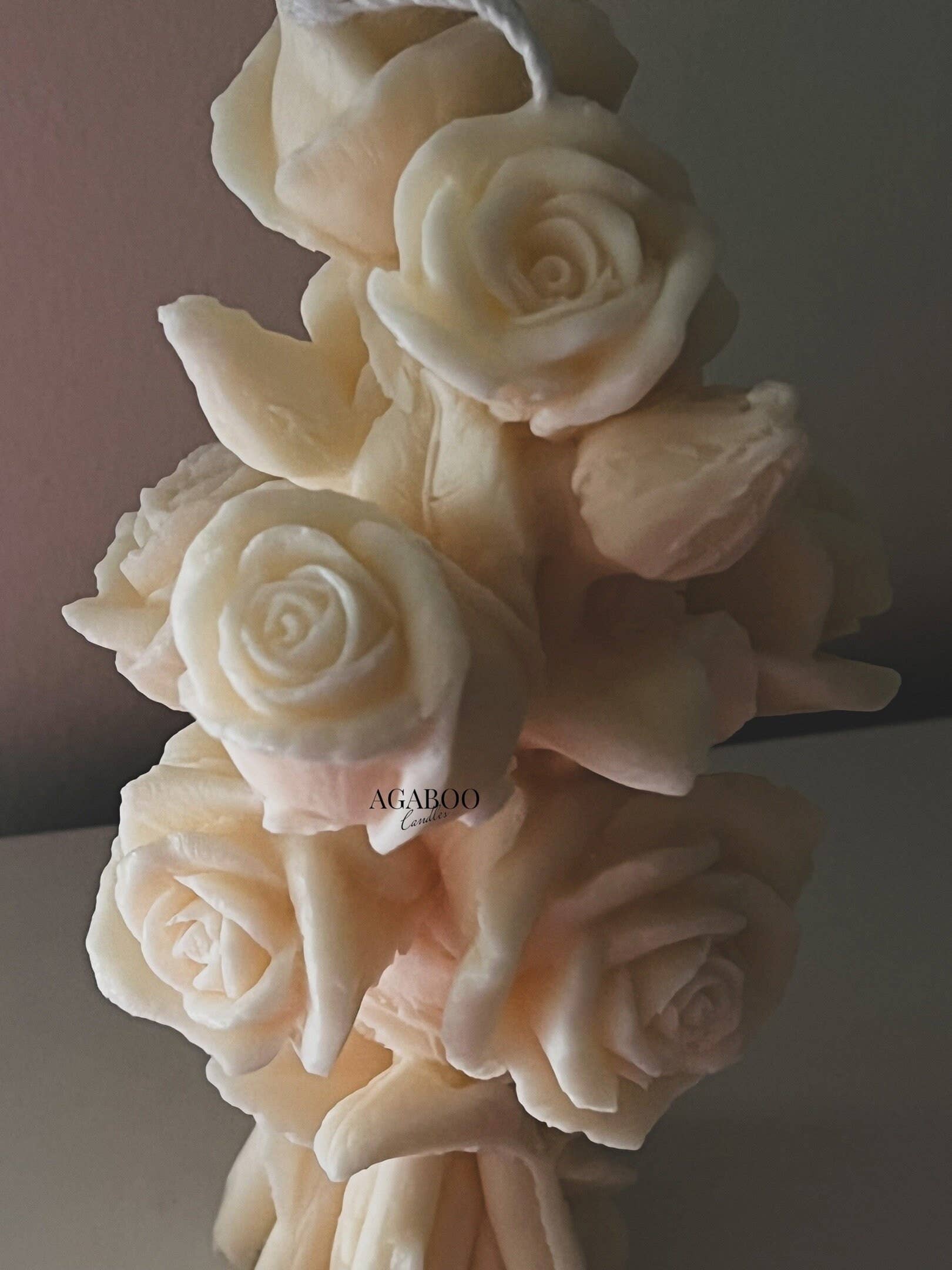 Romantic Rose Bouquet Candle 7.5x3.5in - Flowers: Peach, Bamboo & Coconut - Image 8