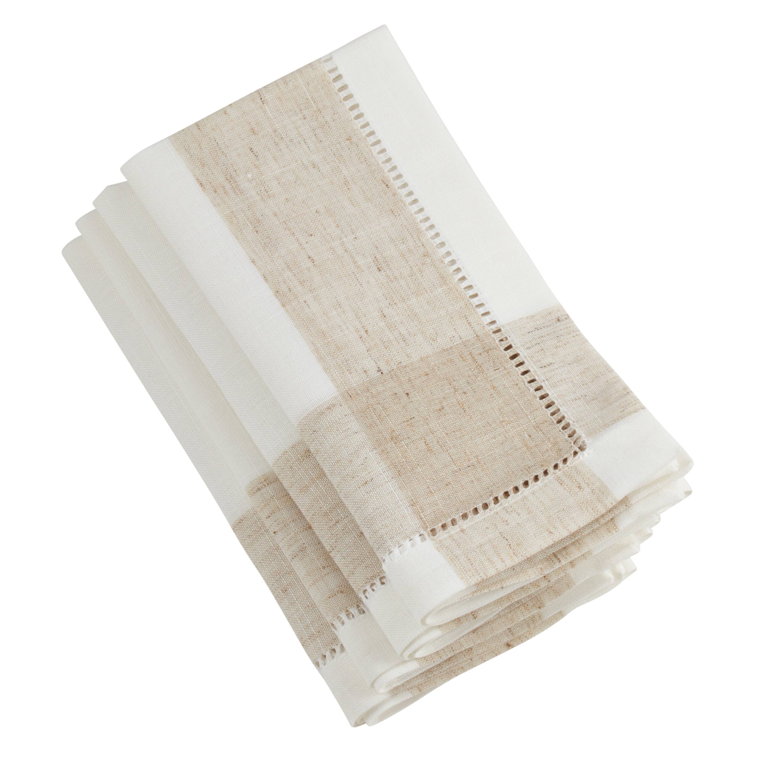 Hemstitch Napkin: Ivory, 20"