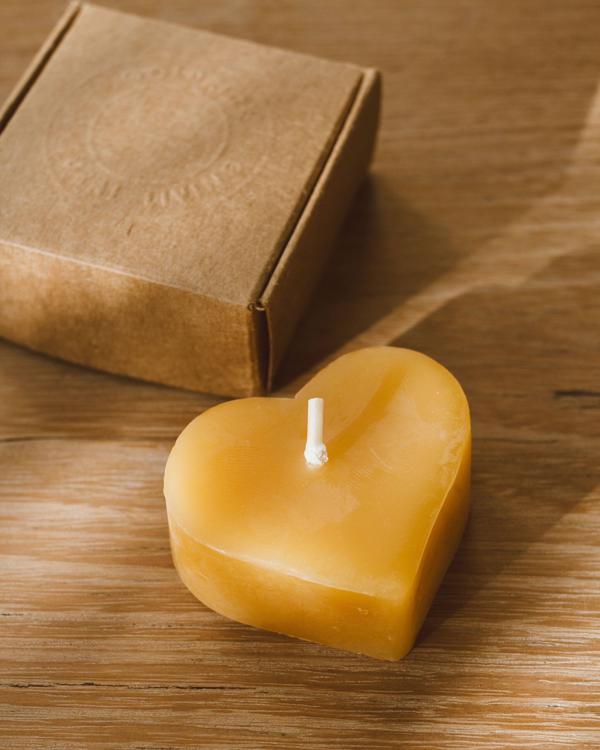 Goldrick Natural Living - Artisan Beeswax Heart Tealights