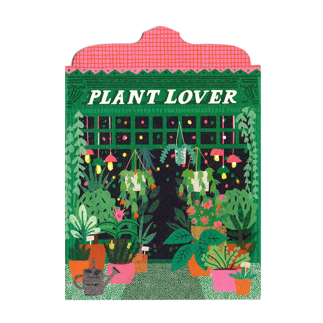 The Printed Peanut - Plant Lover Shop Die Cut Card