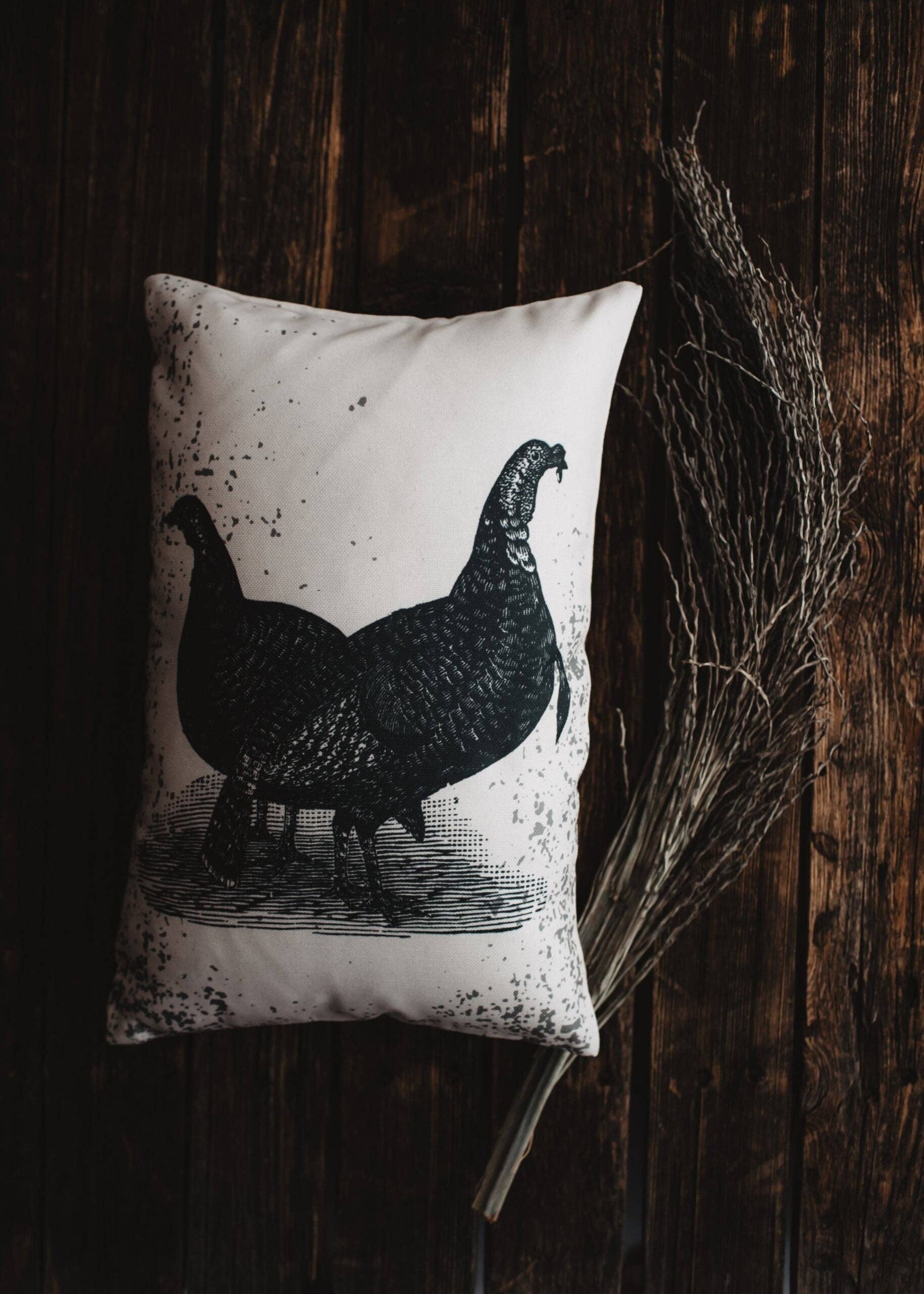 UniikPillows - Primitive Black Turkeys Lumbar Pillow Cover | 12x18 Hallowee (1) - Image 2