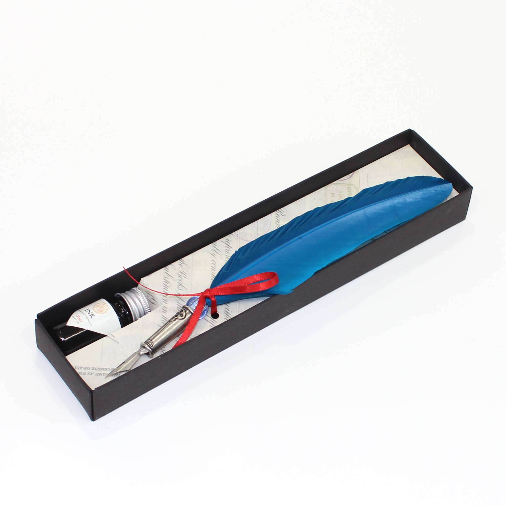 San Lorenzo Design - Classic Feather Pen, with Decorative Metal. Calligraphy - Image 13