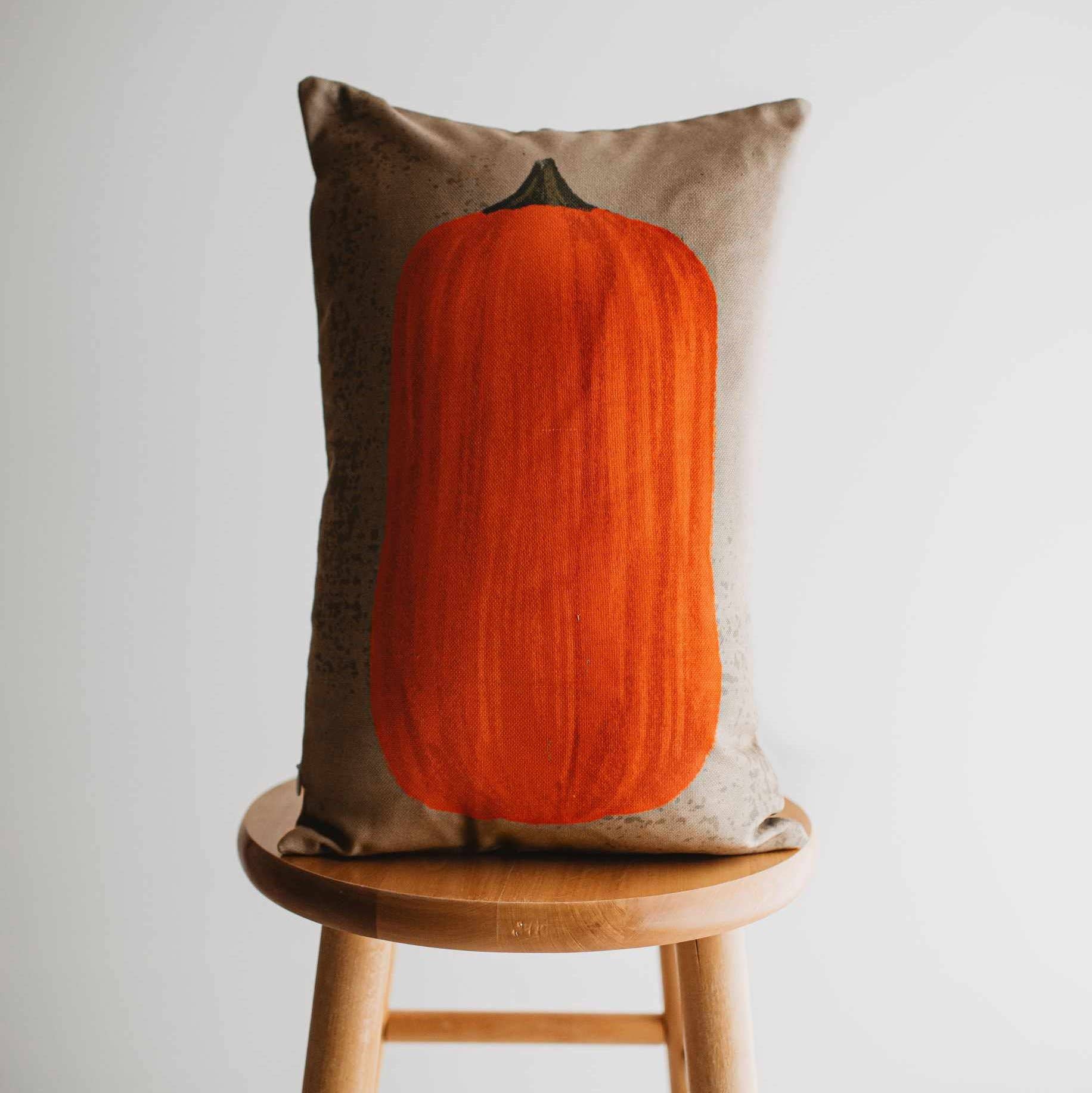 UniikPillows - Primitive Flat Fall Pumpkin Lumbar Pillow Cover | 18x12 Thanksgiving Décor | Fall Decor | Room Decor | Decorative Pillows | Gift for her - Image 3