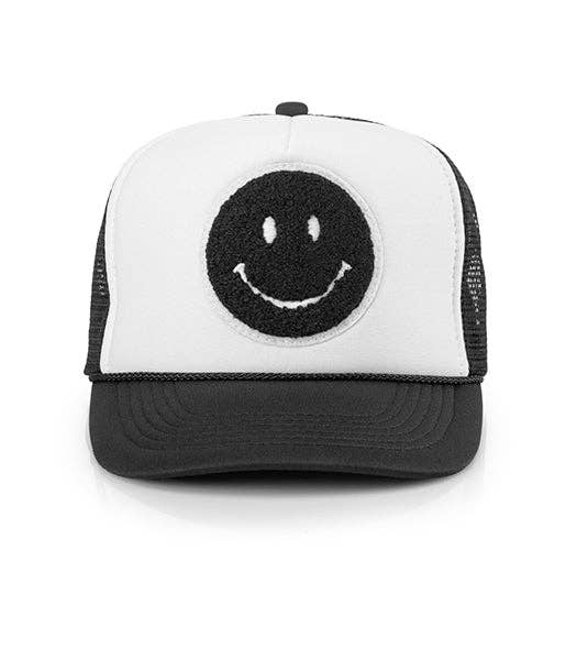 Local Beach Smiley Patch Trucker Hat: Kelly Green - Image 15