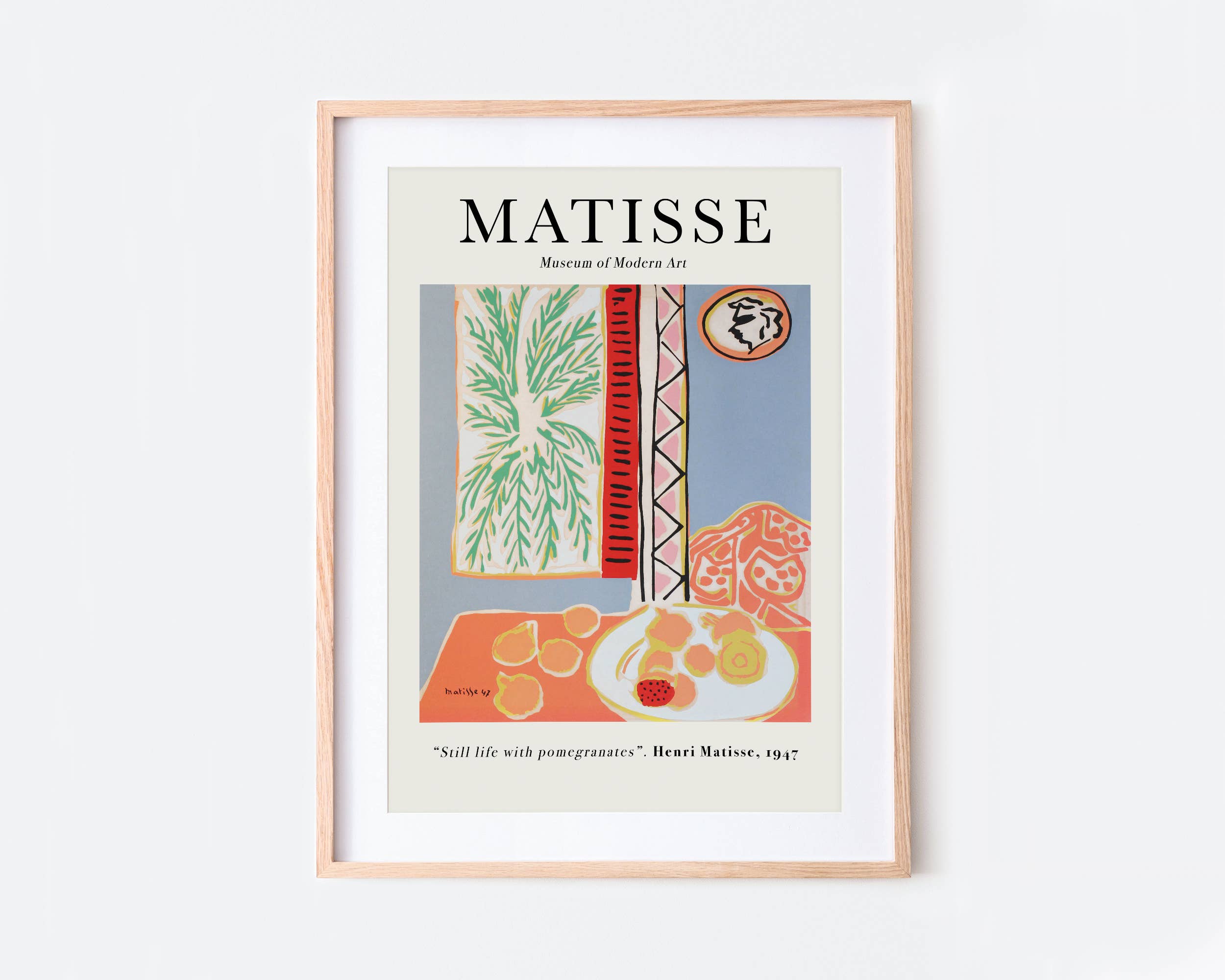 Sugar & Canvas - Henri Matisse Still Life with Pomegranates Art Print M63 - Image 2