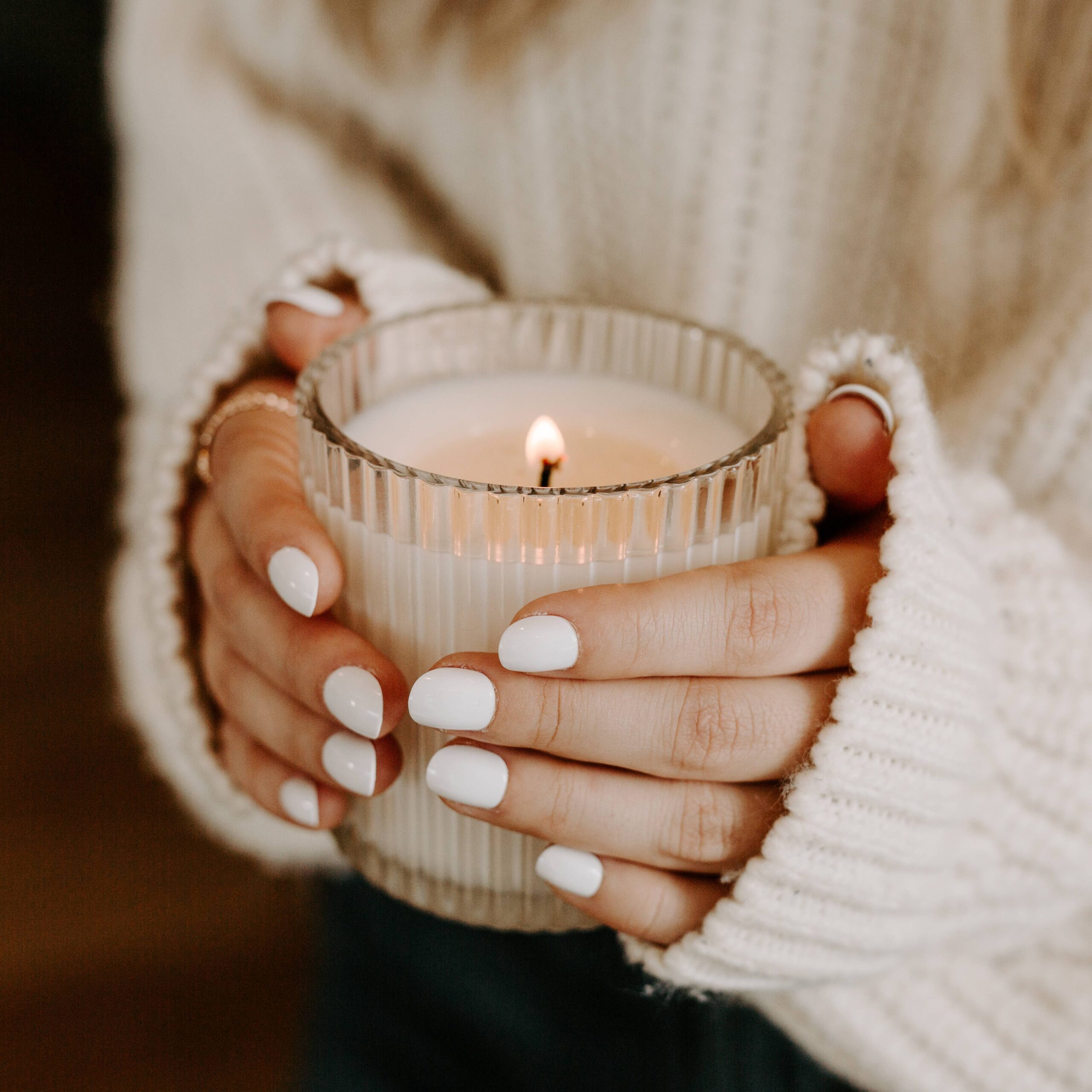 Cozy Season 11 oz Soy Candle, Fluted Ribbed Jar
