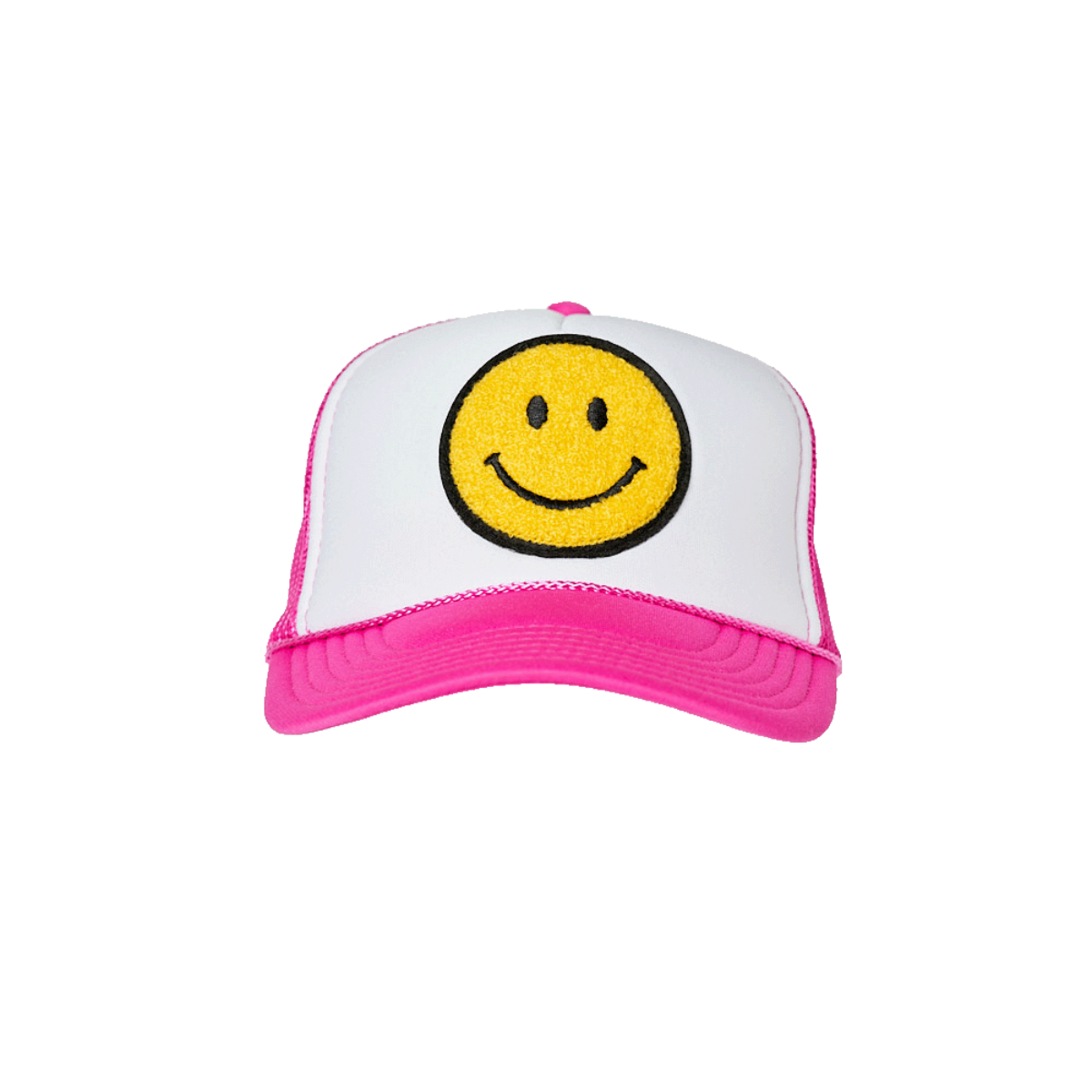 Local Beach Smiley Patch Trucker Hat: Kelly Green - Image 11