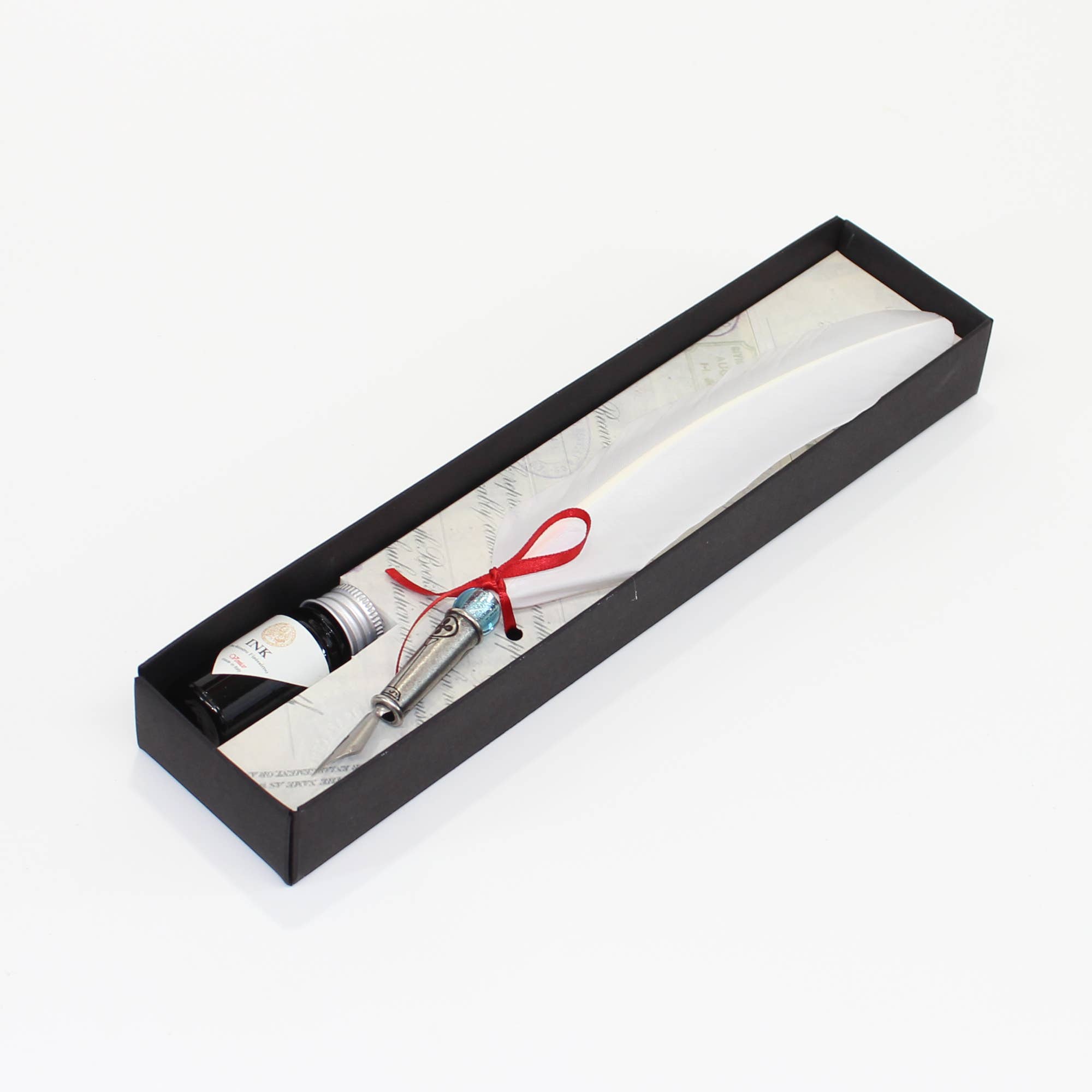 San Lorenzo Design - Classic Feather Pen, with Decorative Metal. Calligraphy - Image 6