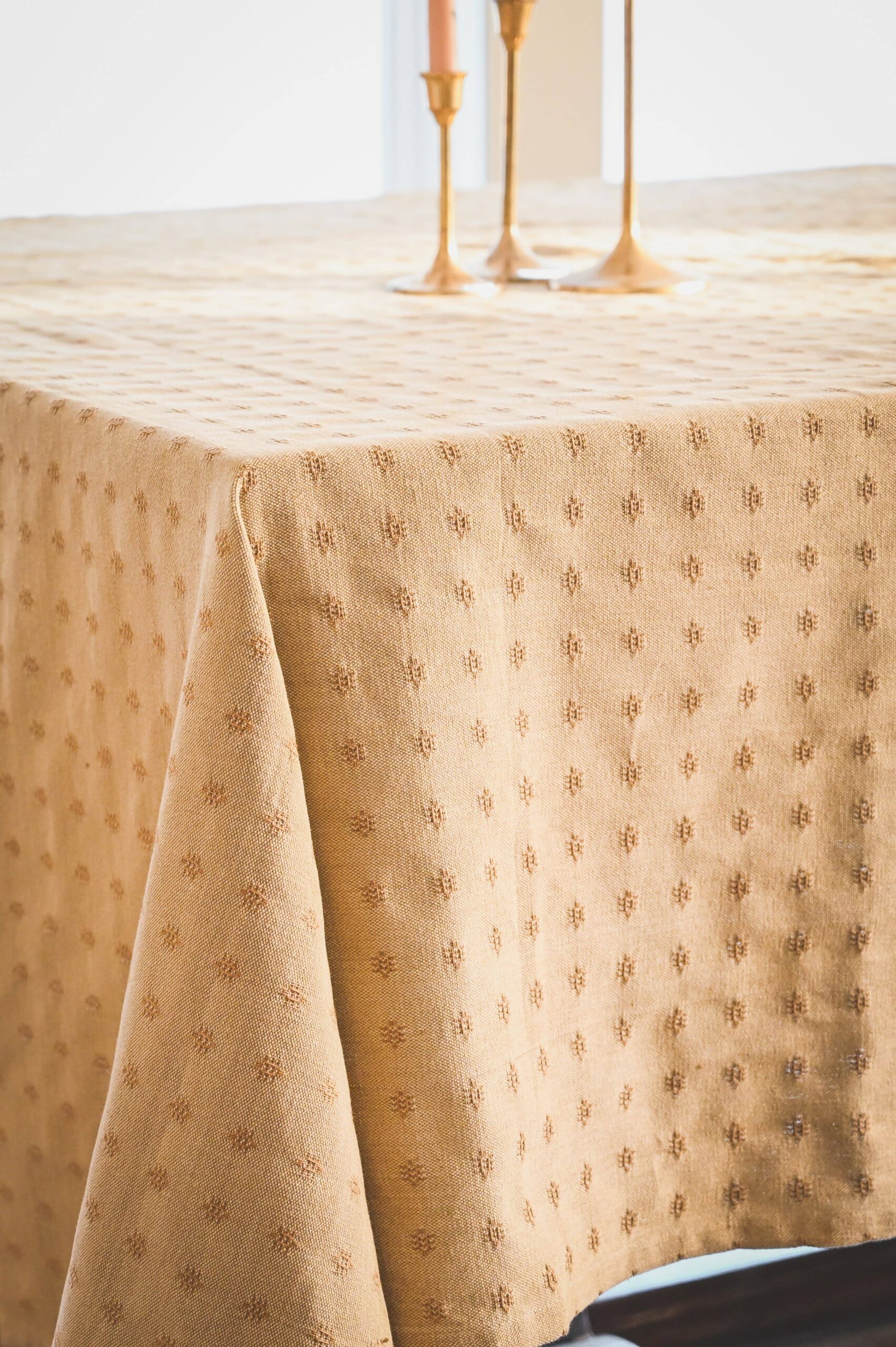 Galley and Fen - Umber Dobby Tablecloth - Image 4