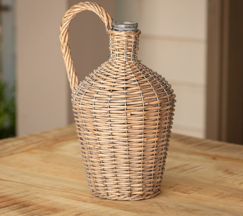 Willow Covered Wine Bottle