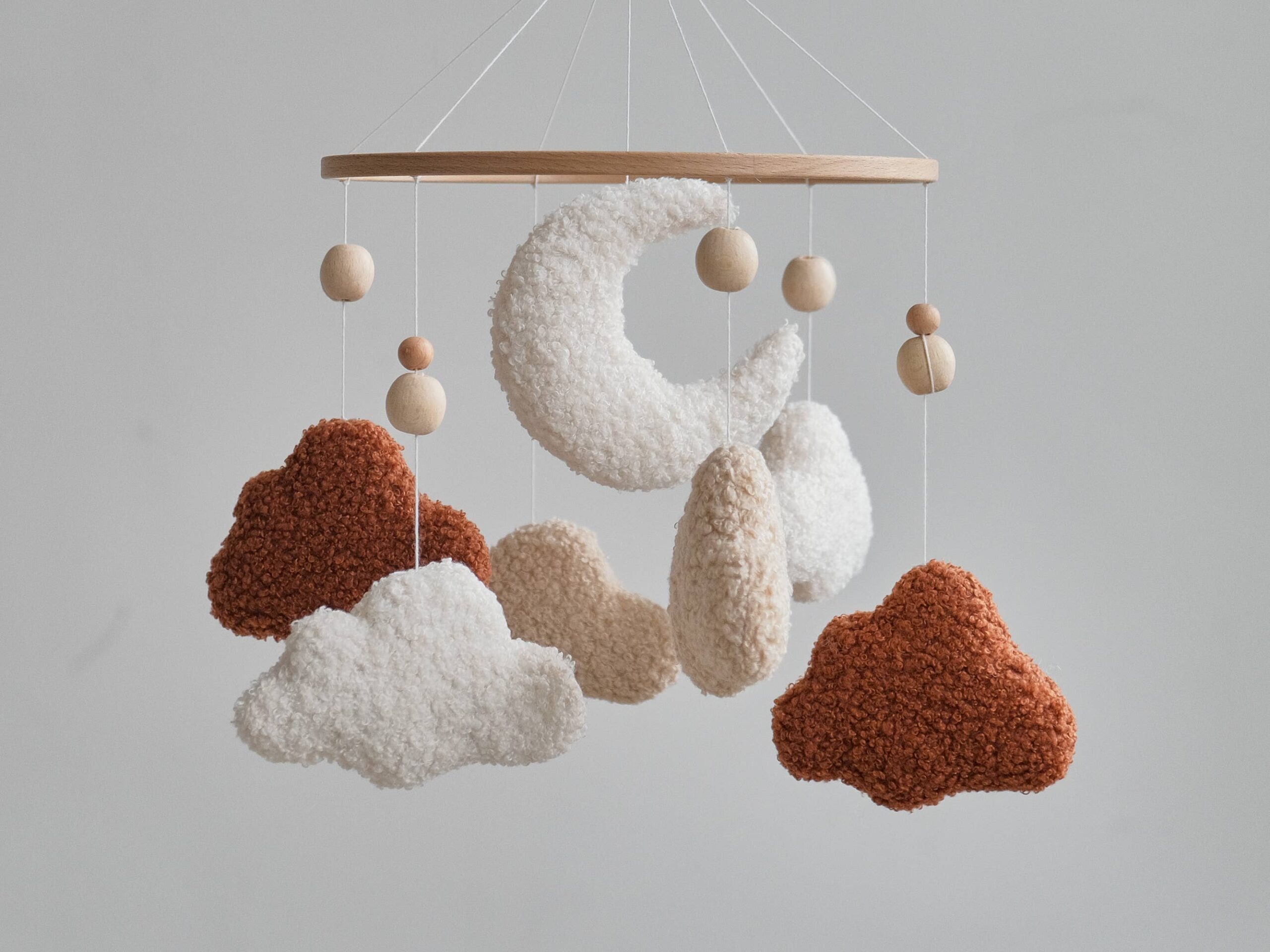 ChilDreams - Cloud Baby Mobile, Neutral Baby Crib Mobile, Cloud Nursery - Image 6