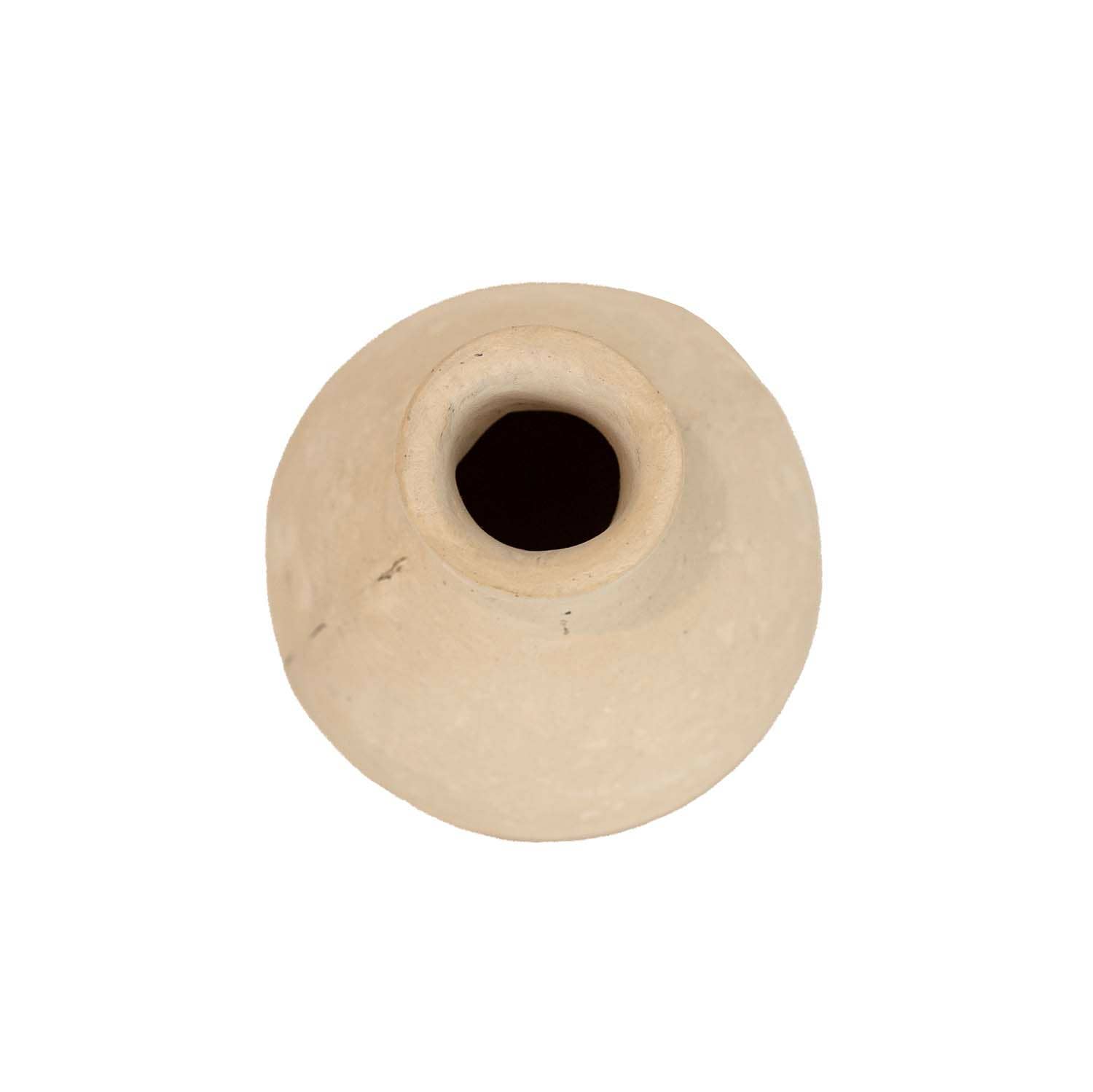 Turner Round With Neck Bud Vase Cream Paper Mache - Image 4