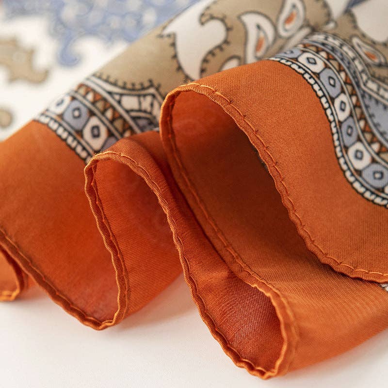 Funkyrel® Atzbranding Limited - Scarvii - Vintage Pattern Square Scarf - Image 3