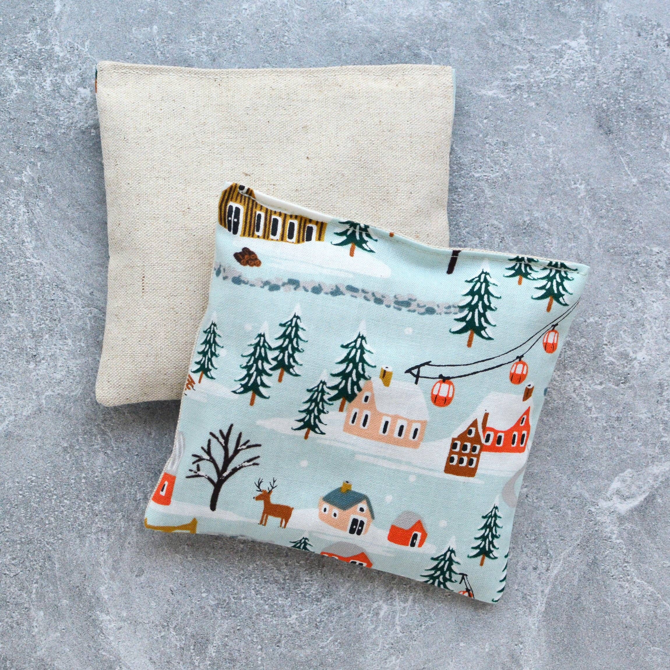 Balsam Fir Sachets in Christmas Winter Village Blue - Image 3