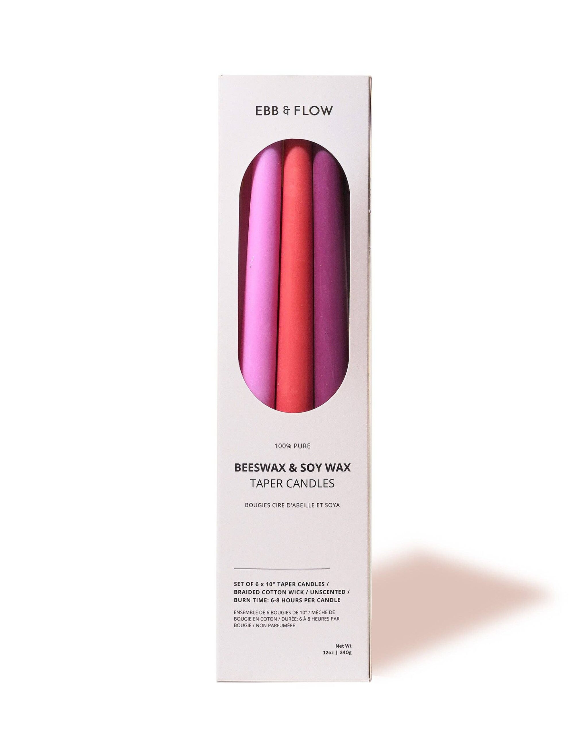 Ebb & Flow - Beeswax / Soy Taper Candle Box Set - Warm