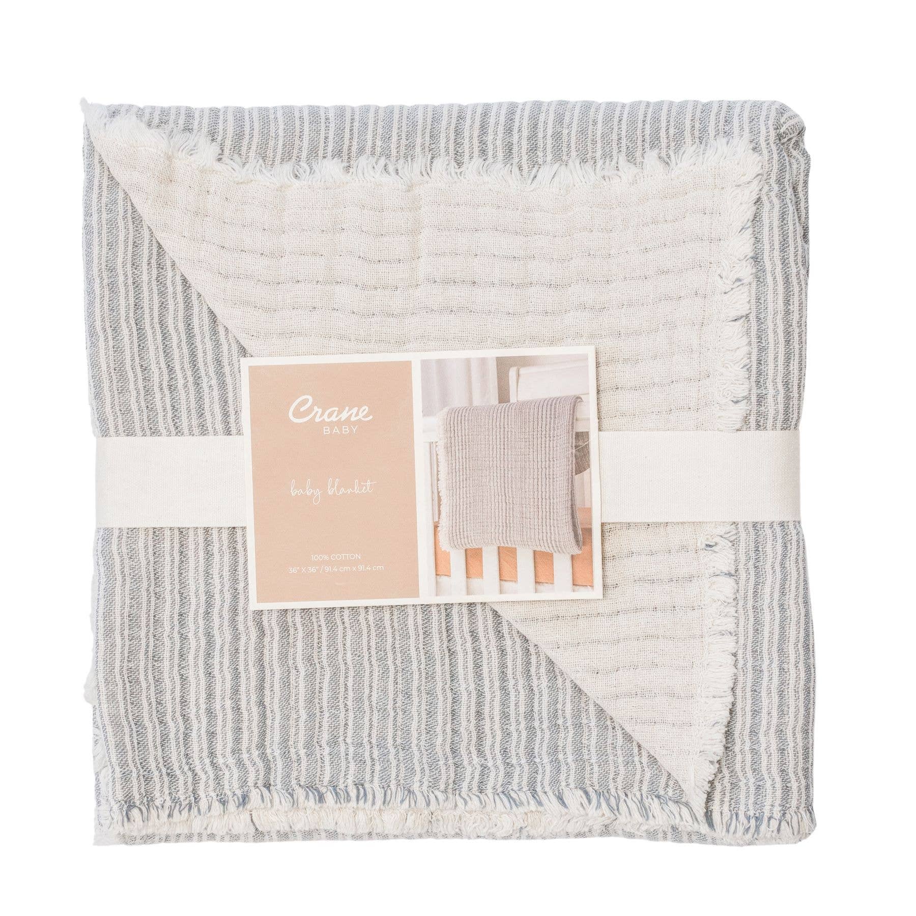 Crane Baby - Shoreline Stripe Blanket - Image 4