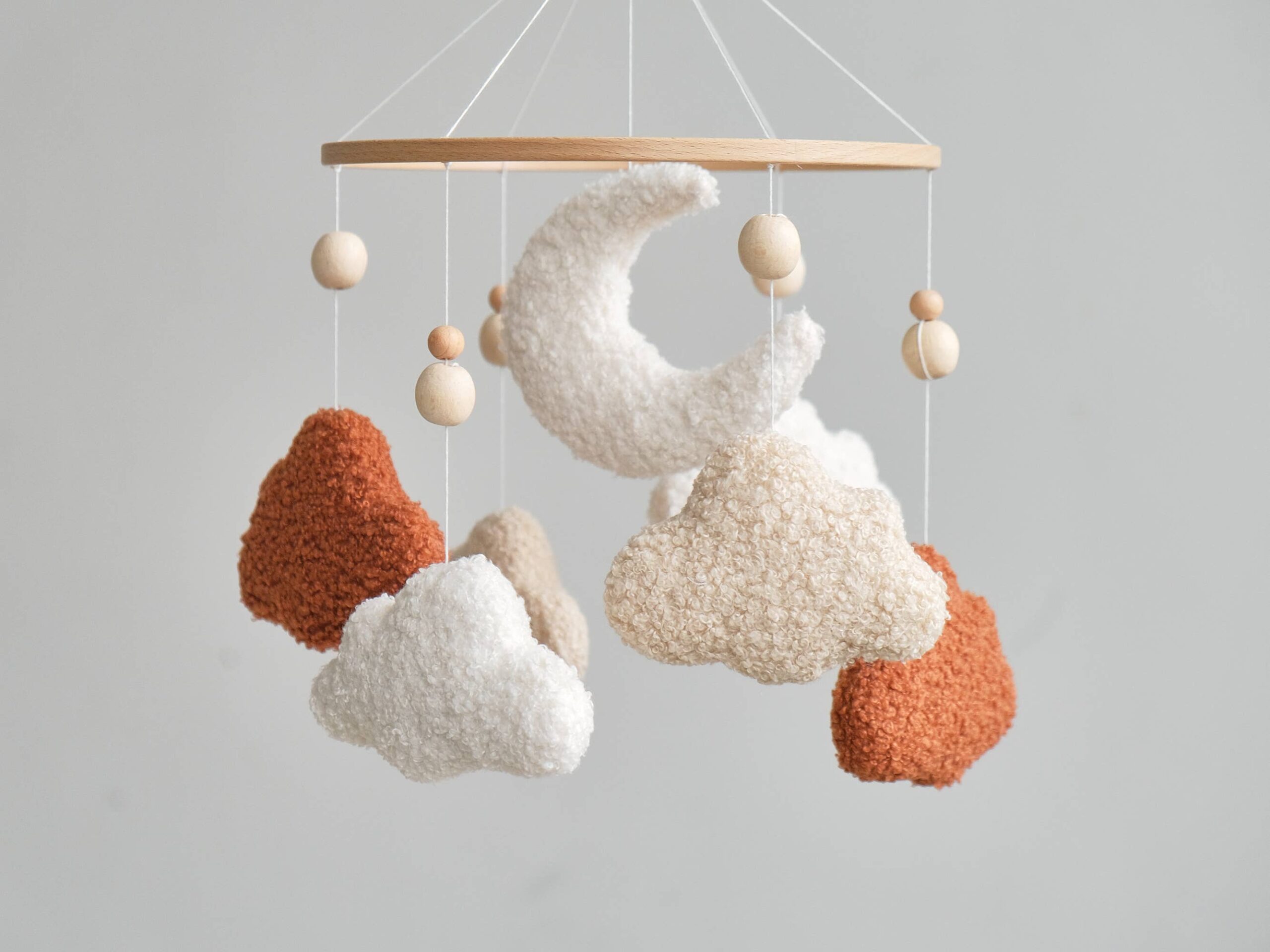 ChilDreams - Cloud Baby Mobile, Neutral Baby Crib Mobile, Cloud Nursery - Image 8