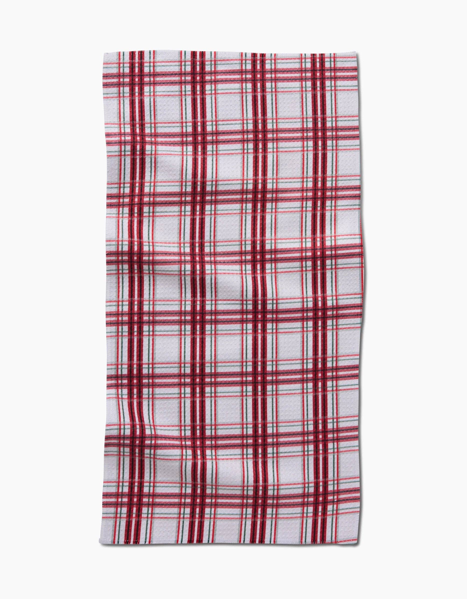 Candy Cane Plaid Bar Towel - Image 2