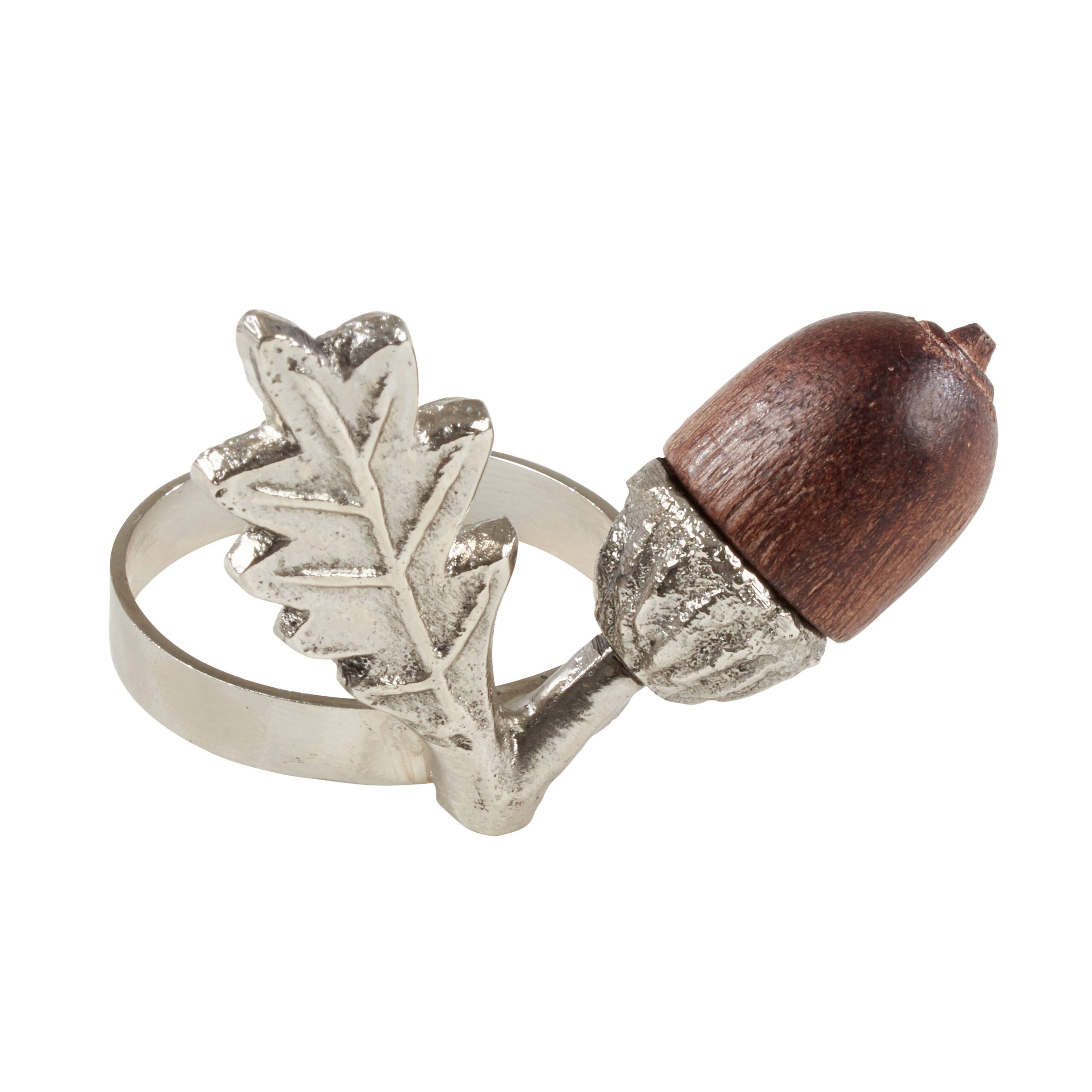 Acorn Napkin Ring: Silver