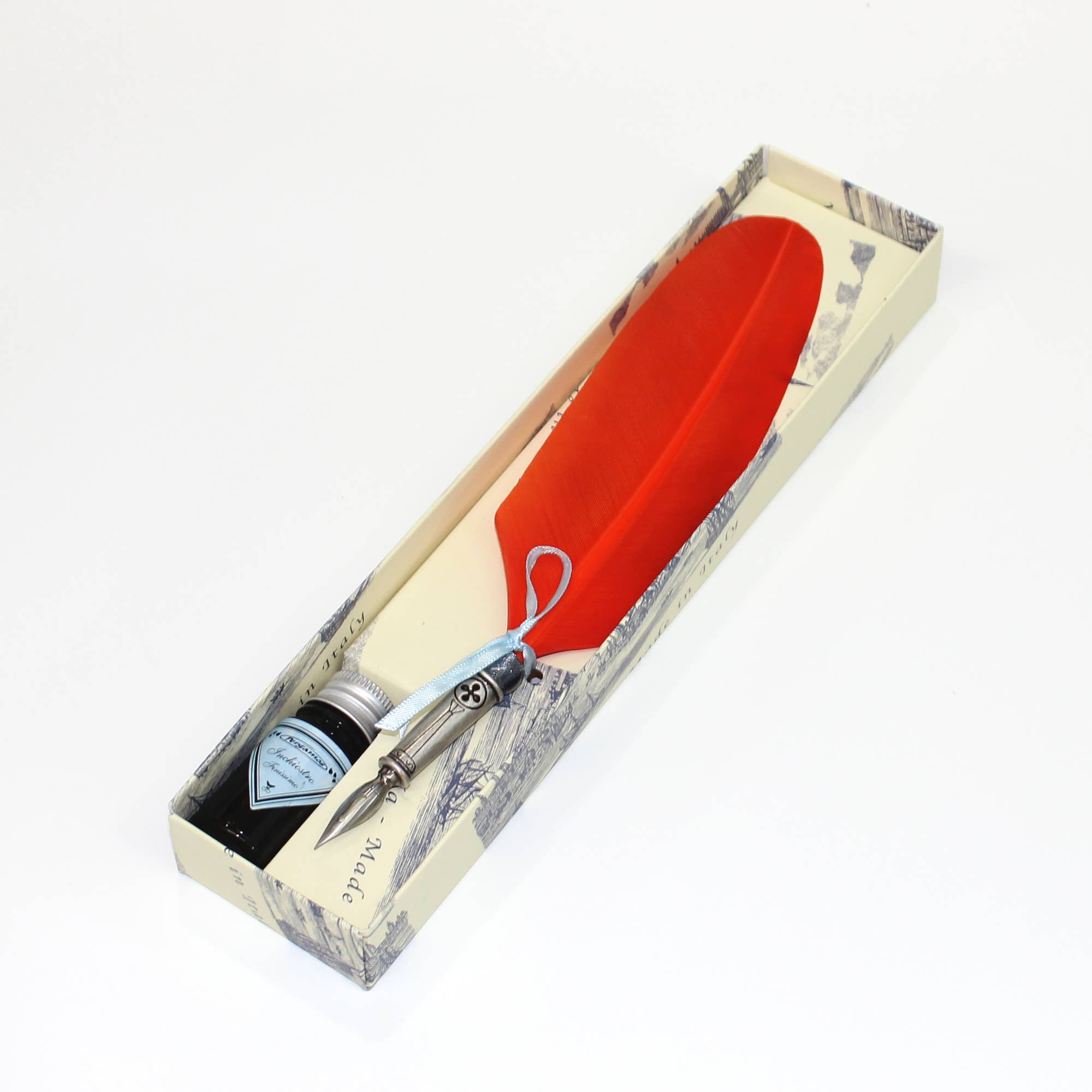 San Lorenzo Design - Classic Feather Pen, with Decorative Metal. Calligraphy - Image 15