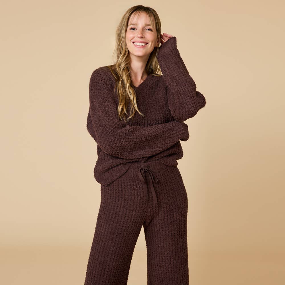 Marshmallow Waffle V-Neck Lounge: Coco, S - Image 16